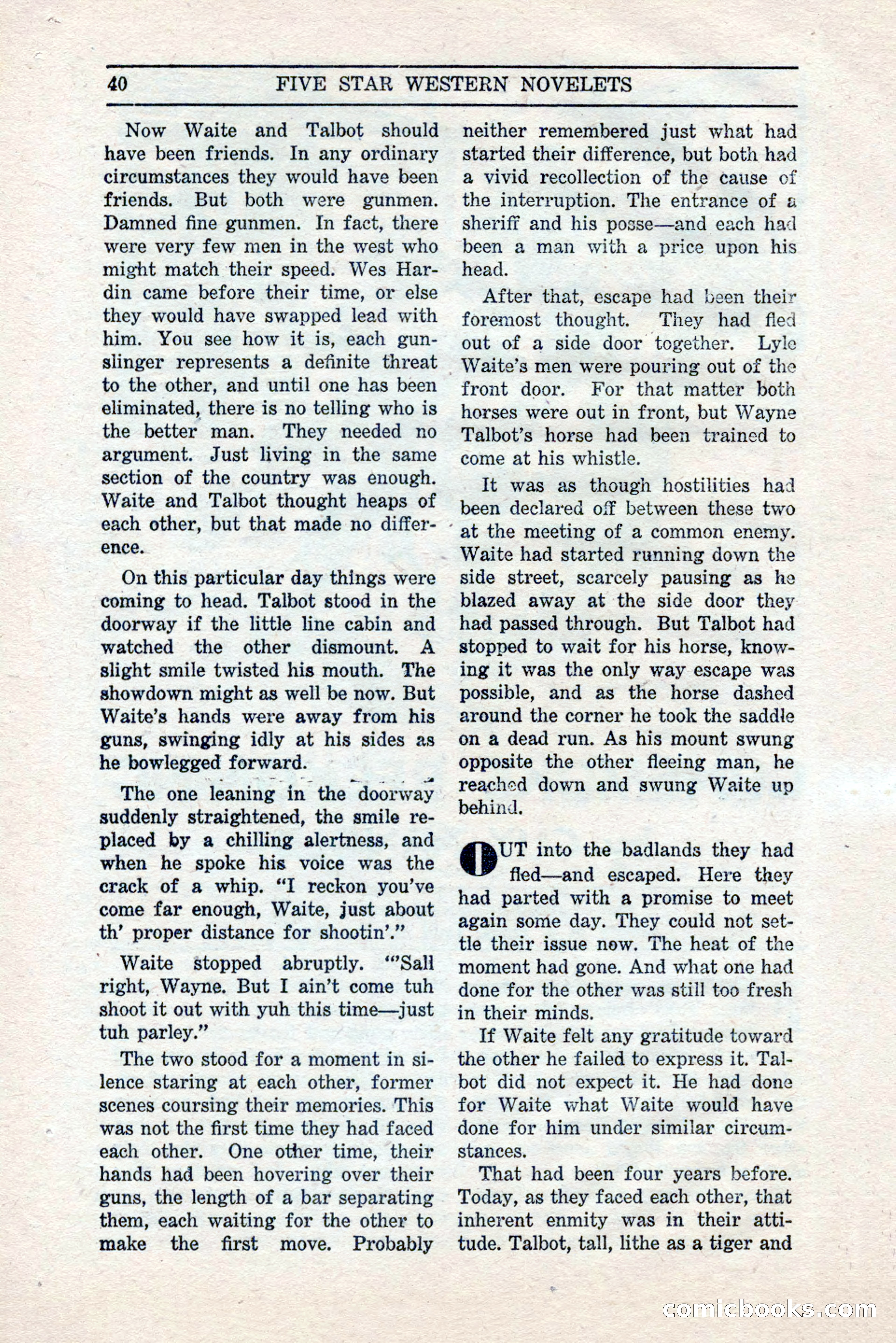 Five Star Western Novelets, September 1937 — page 42 of 116