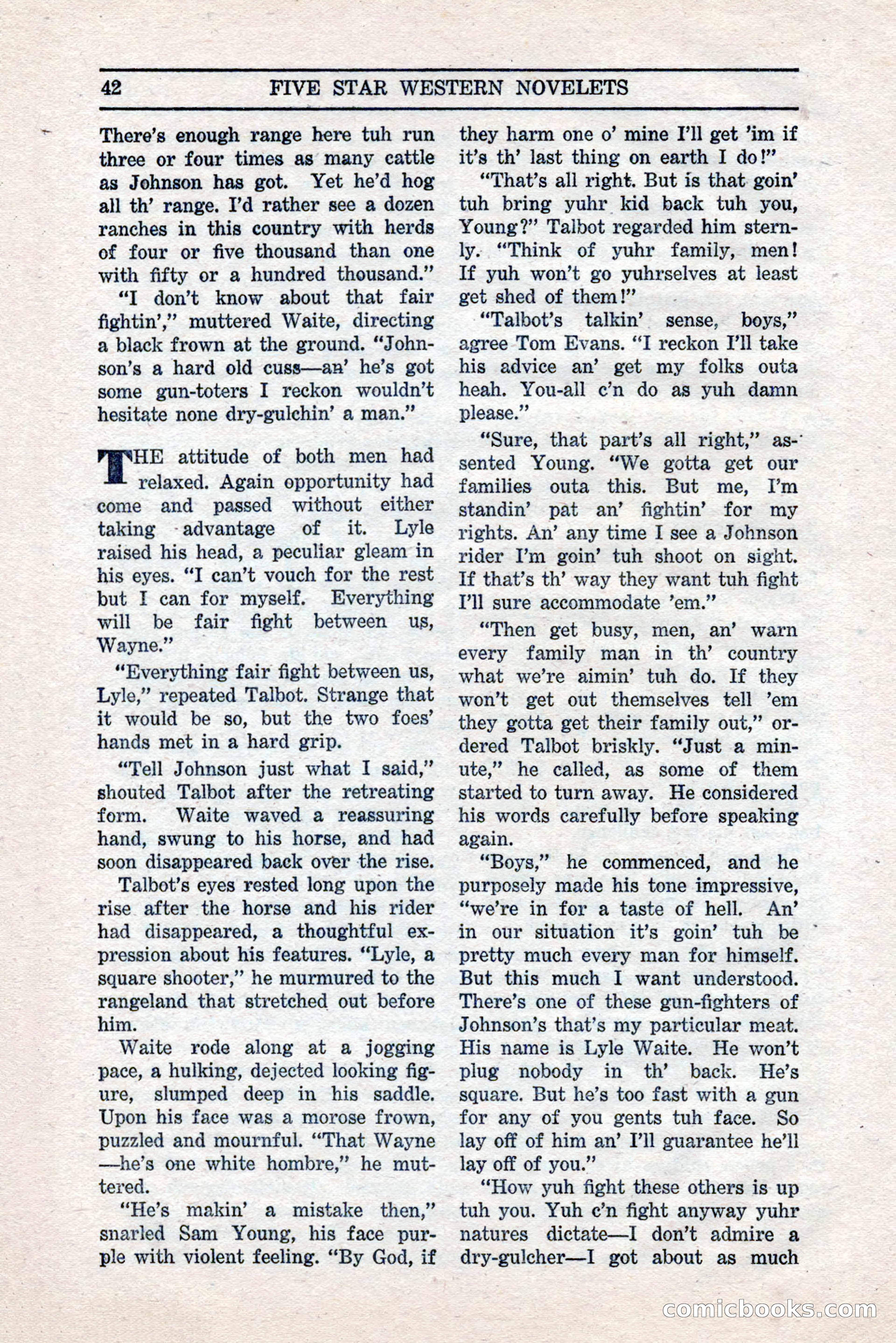 Five Star Western Novelets, September 1937 — page 44 of 116