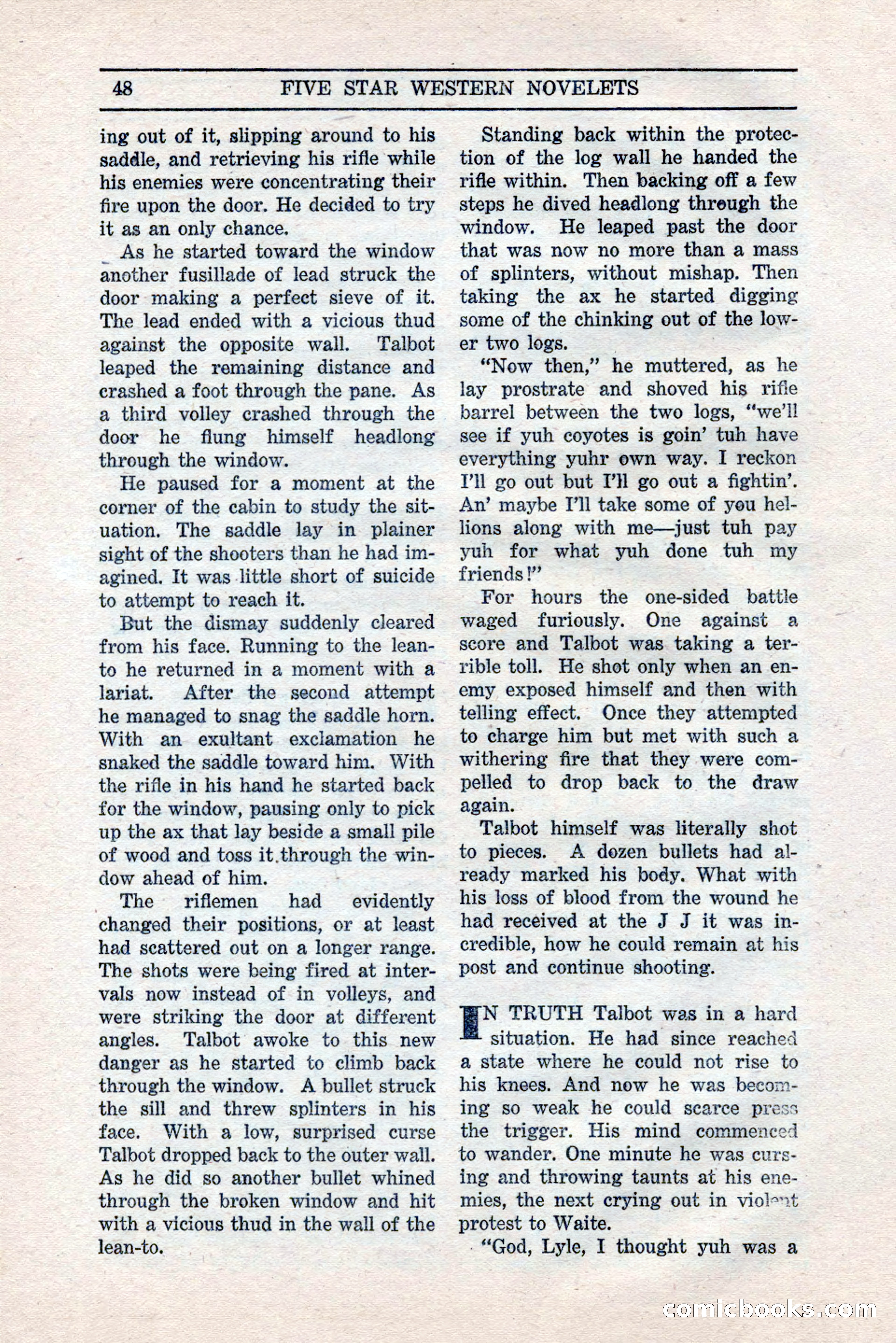 Five Star Western Novelets, September 1937 — page 50 of 116