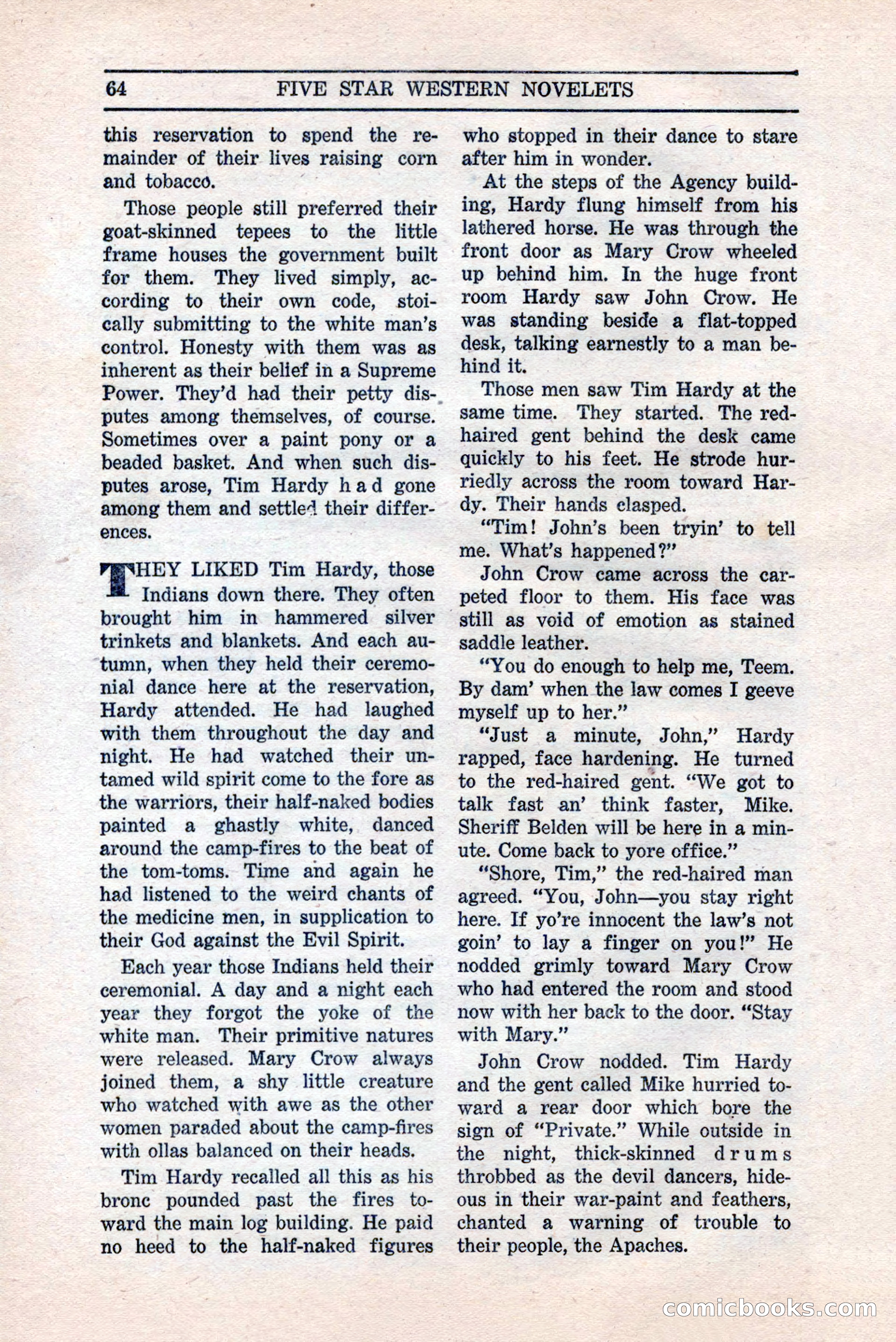 Five Star Western Novelets, September 1937 — page 66 of 116