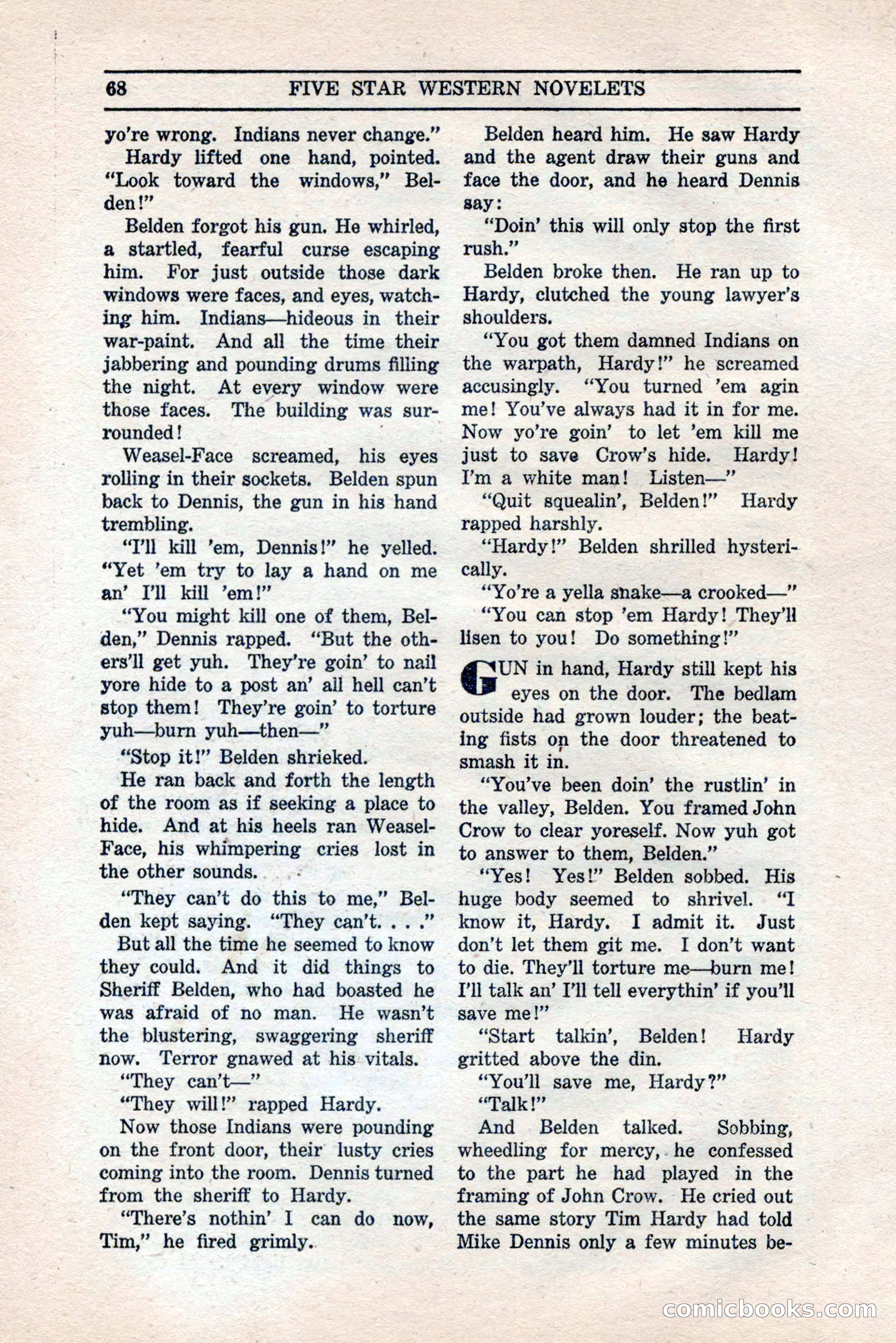 Five Star Western Novelets, September 1937 — page 70 of 116