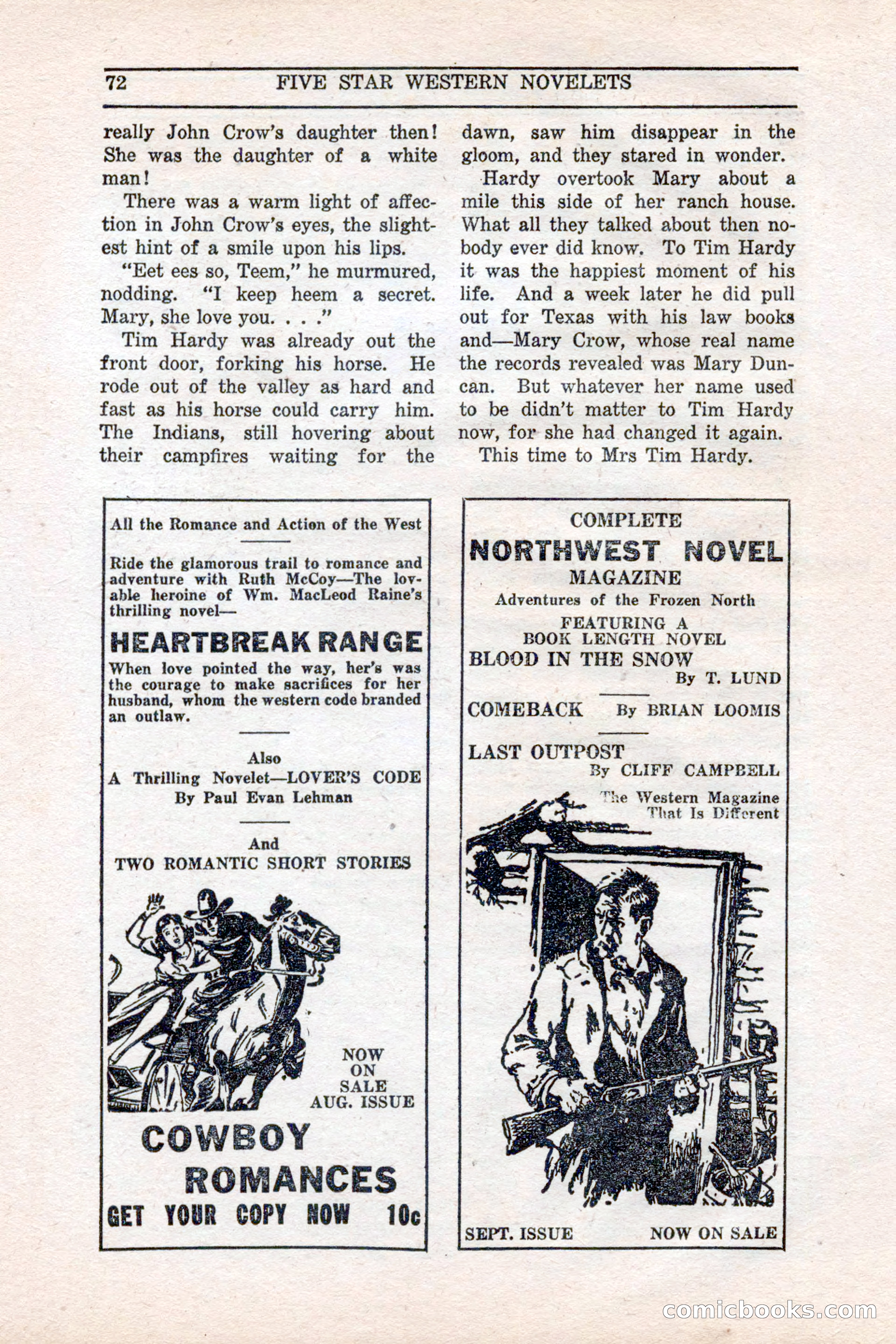 Five Star Western Novelets, September 1937 — page 74 of 116