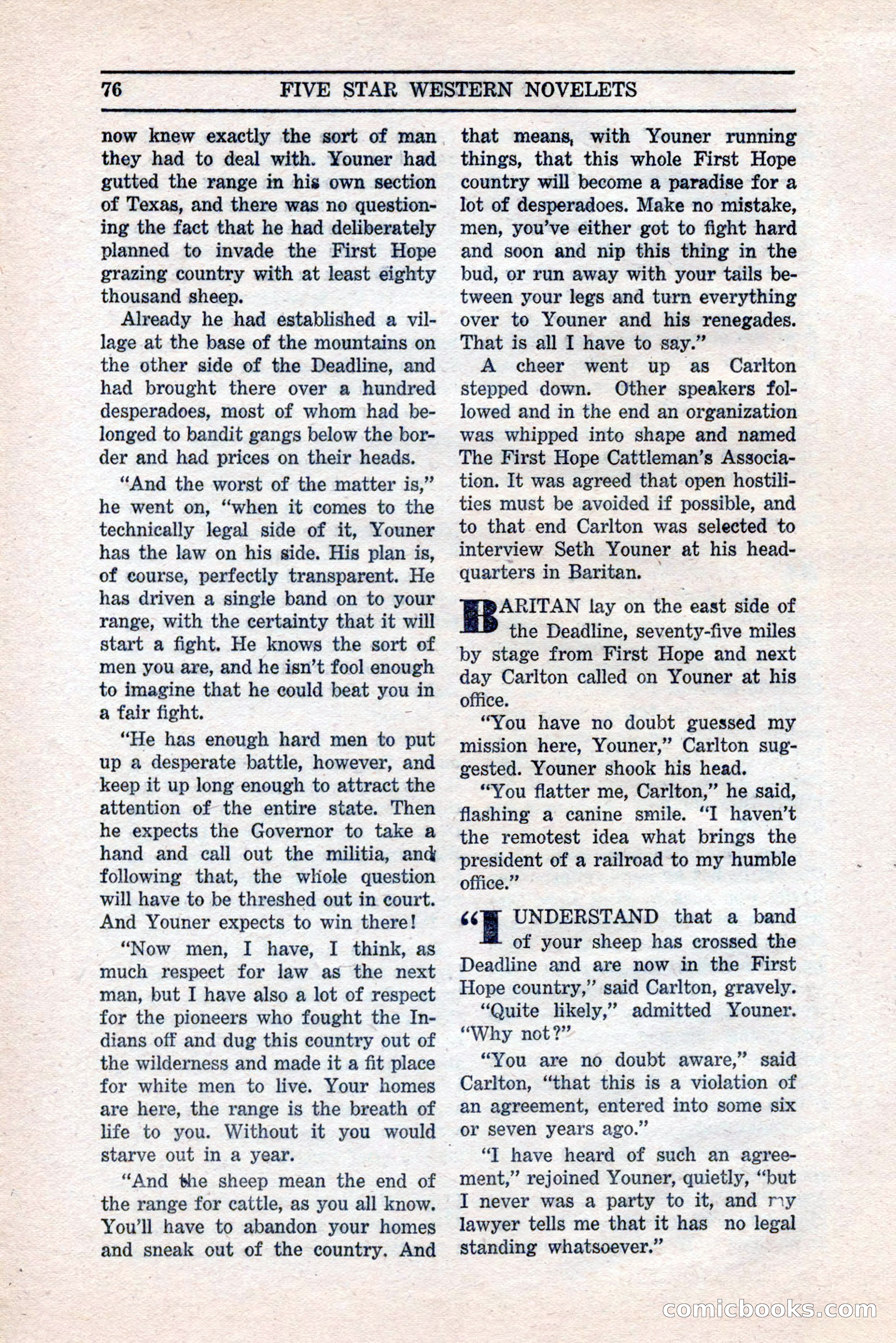 Five Star Western Novelets, September 1937 — page 78 of 116