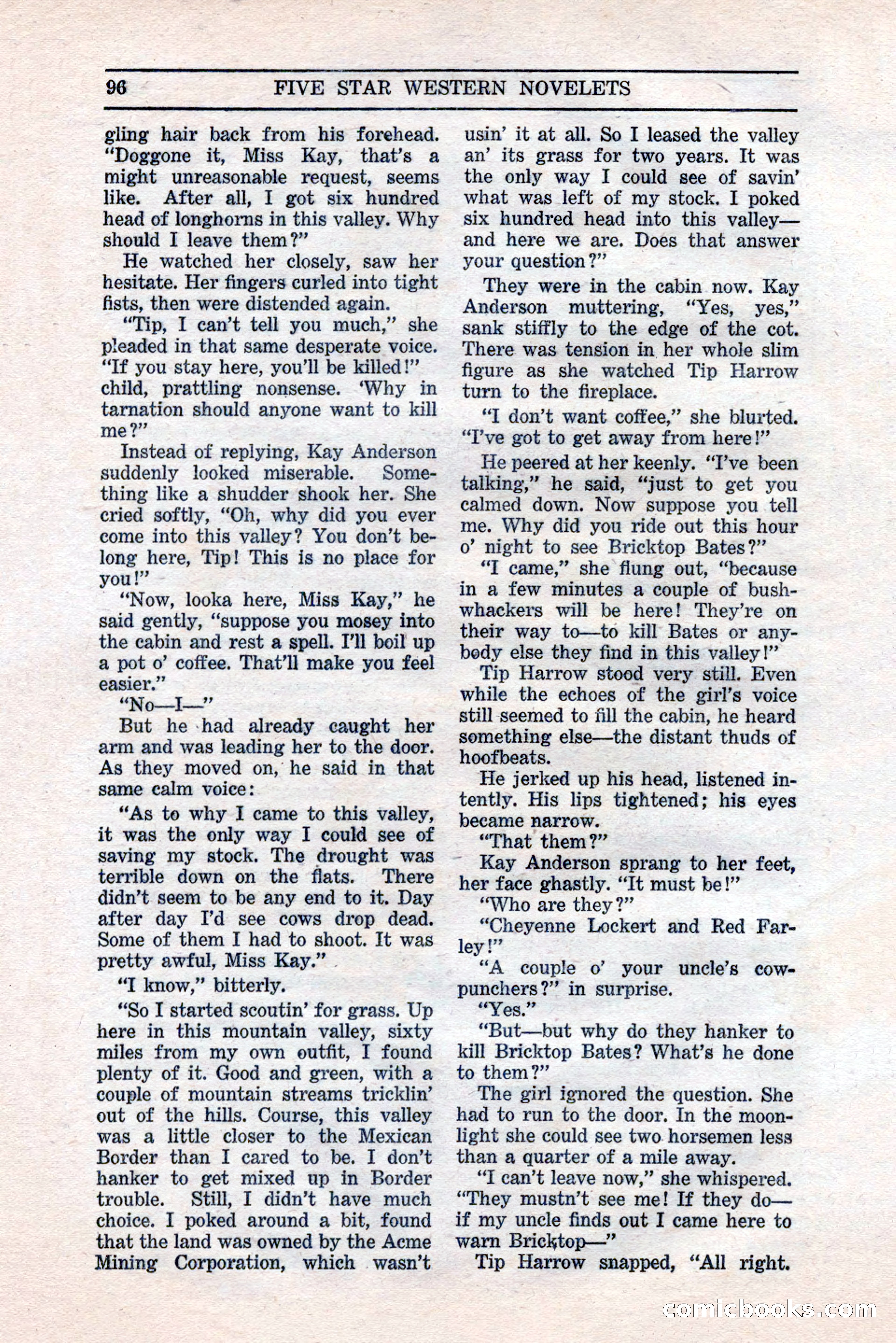 Five Star Western Novelets, September 1937 — page 98 of 116