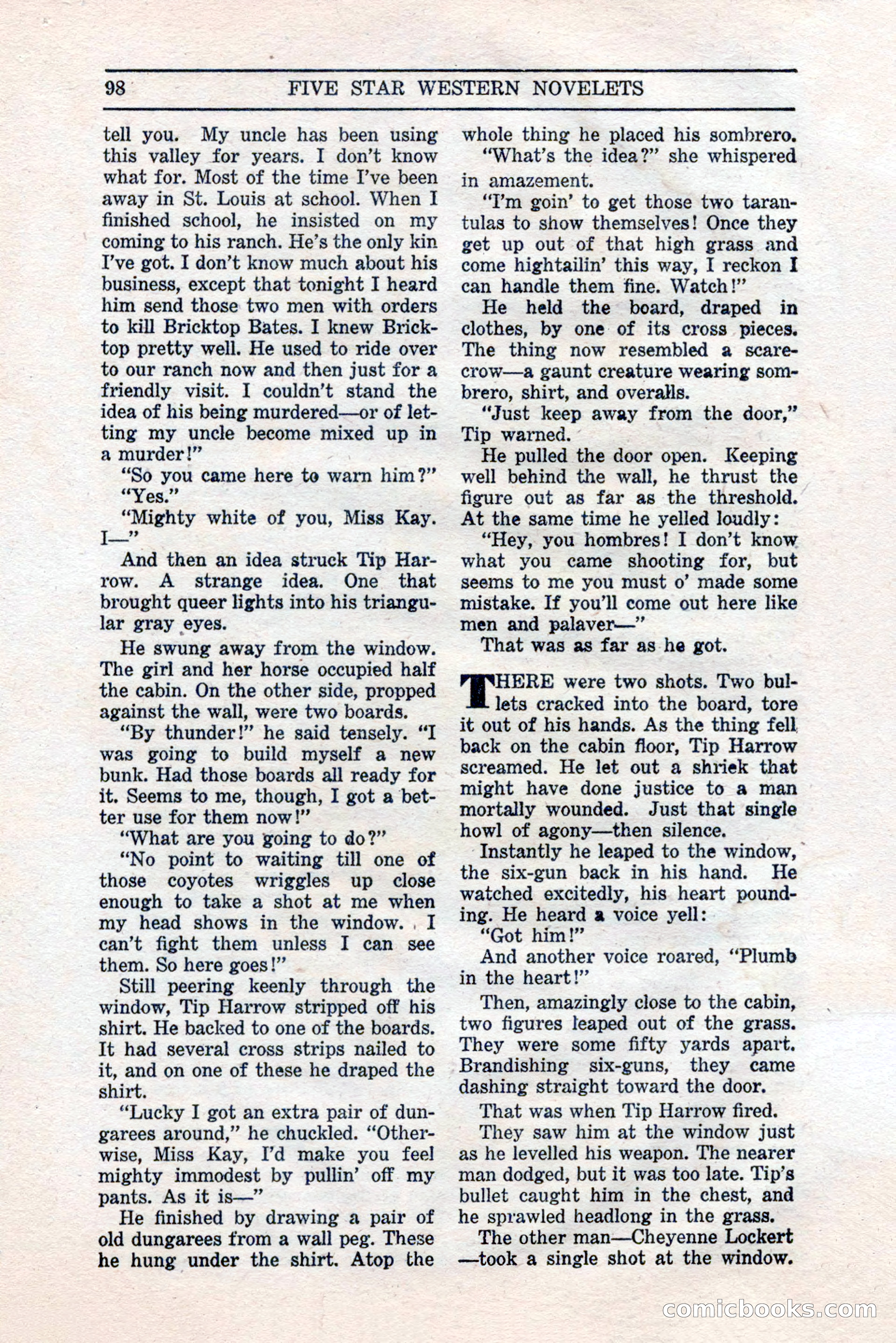 Five Star Western Novelets, September 1937 — page 100 of 116
