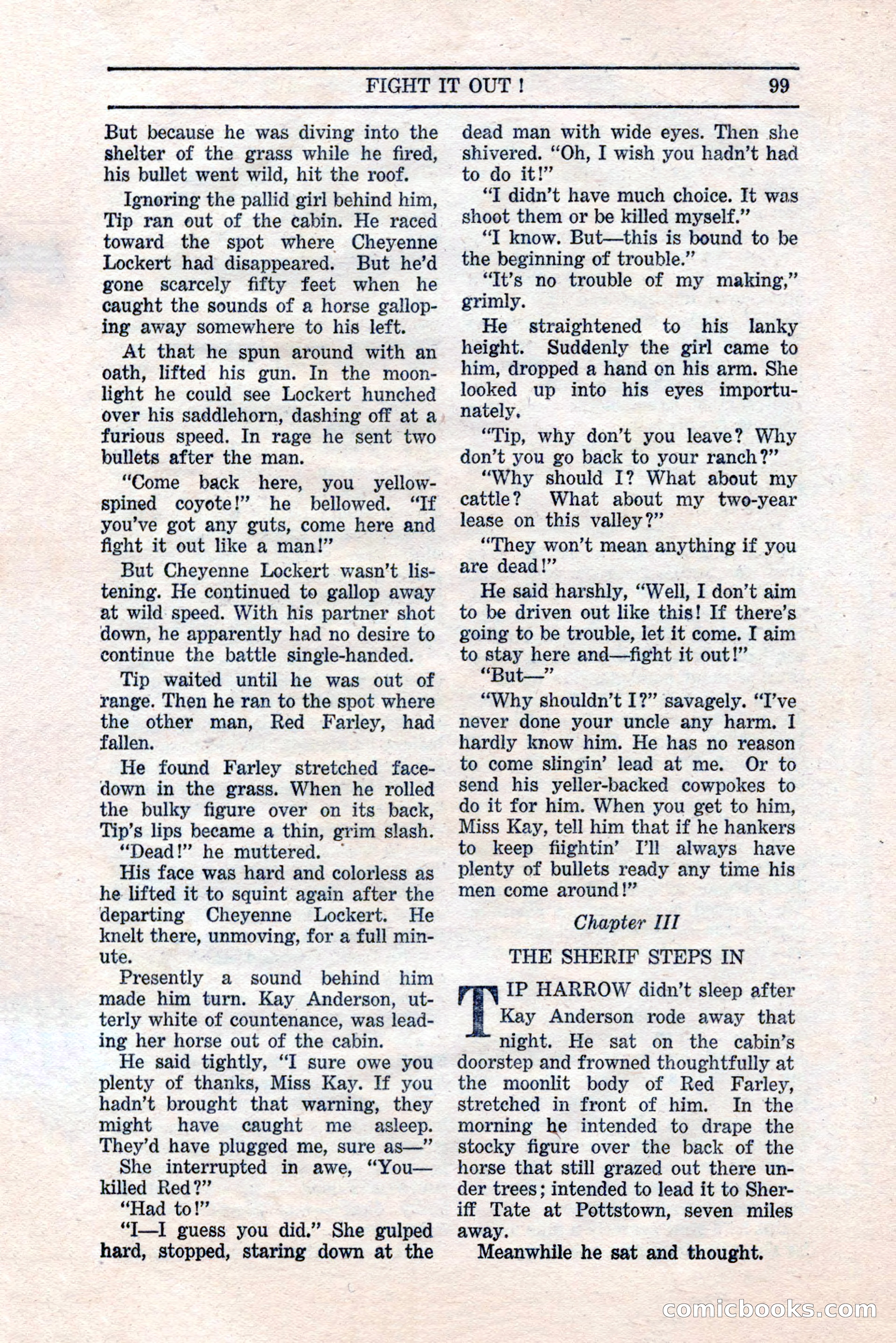 Five Star Western Novelets, September 1937 — page 101 of 116