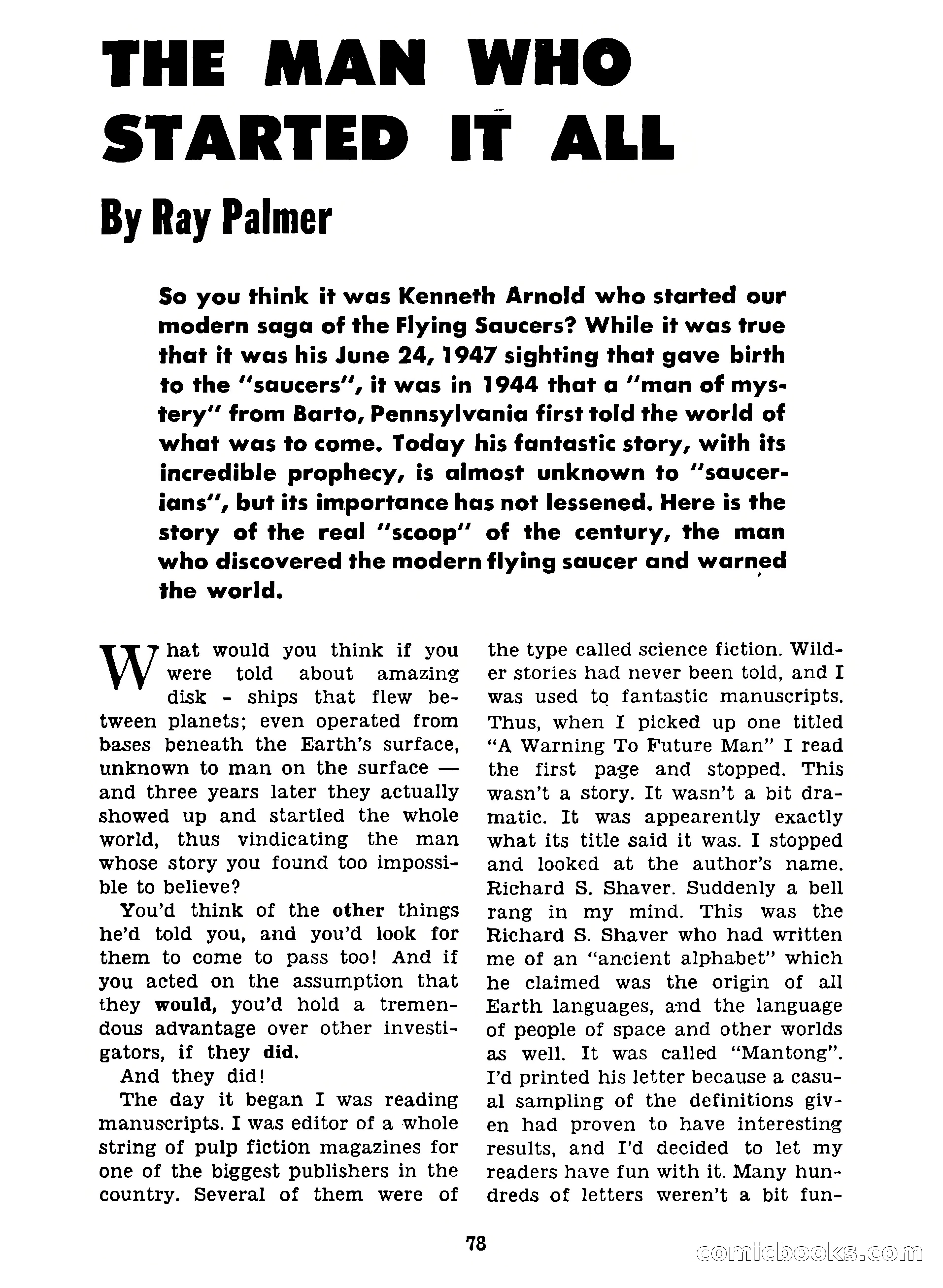 Flying Saucers From Other Worlds — page 78 of 101