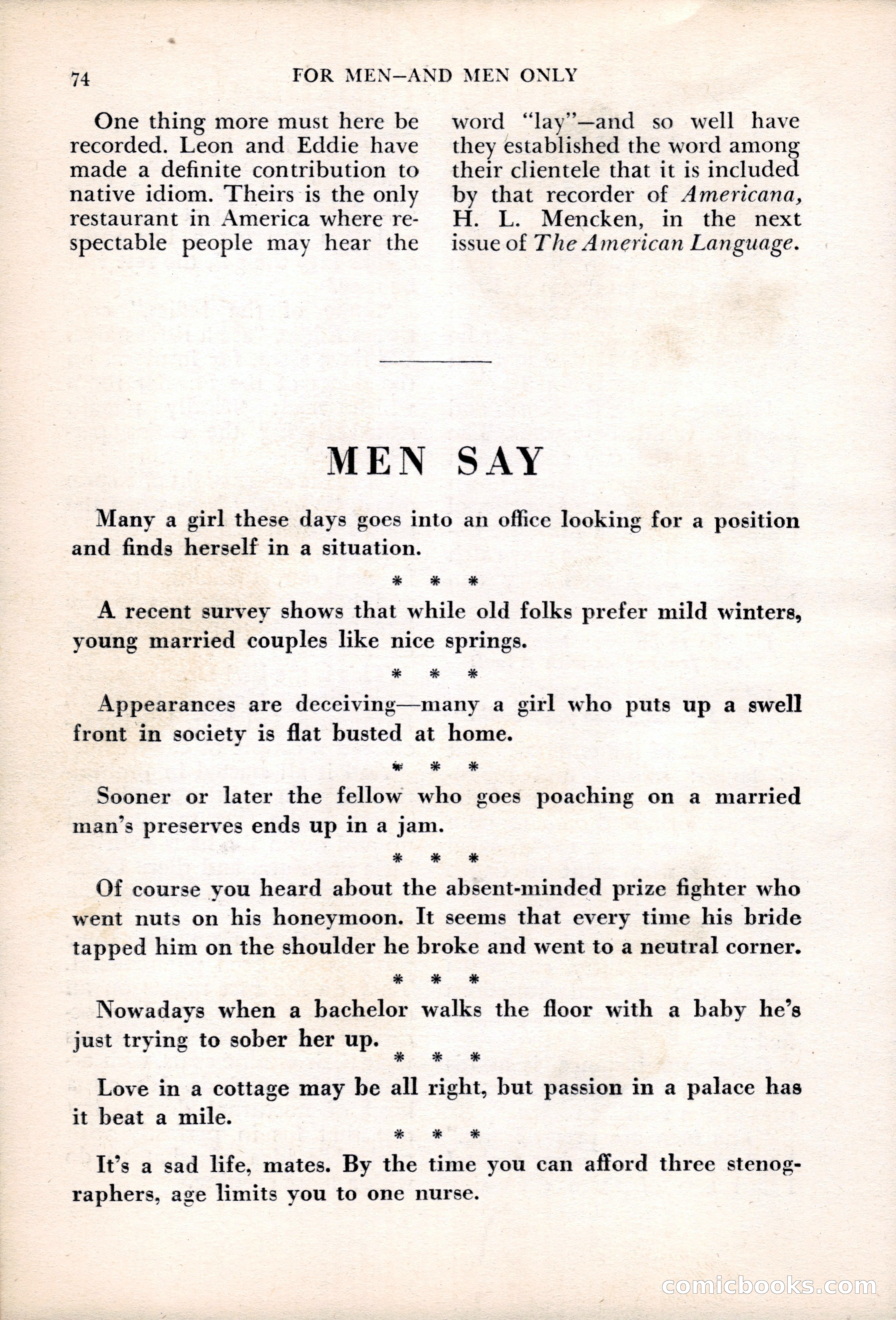 For Men—and Men Only — page 74 of 136
