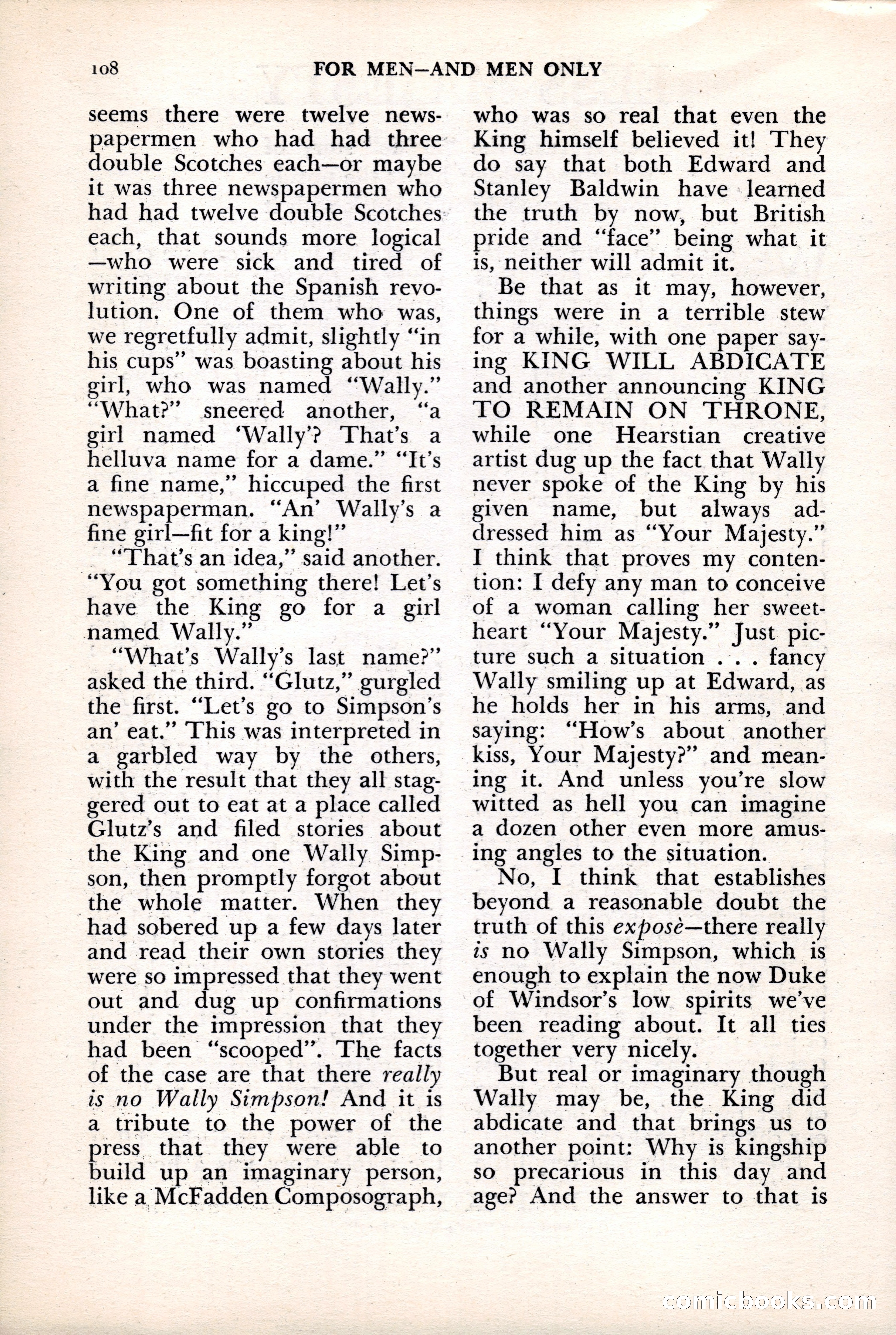 For Men—and Men Only — page 108 of 136