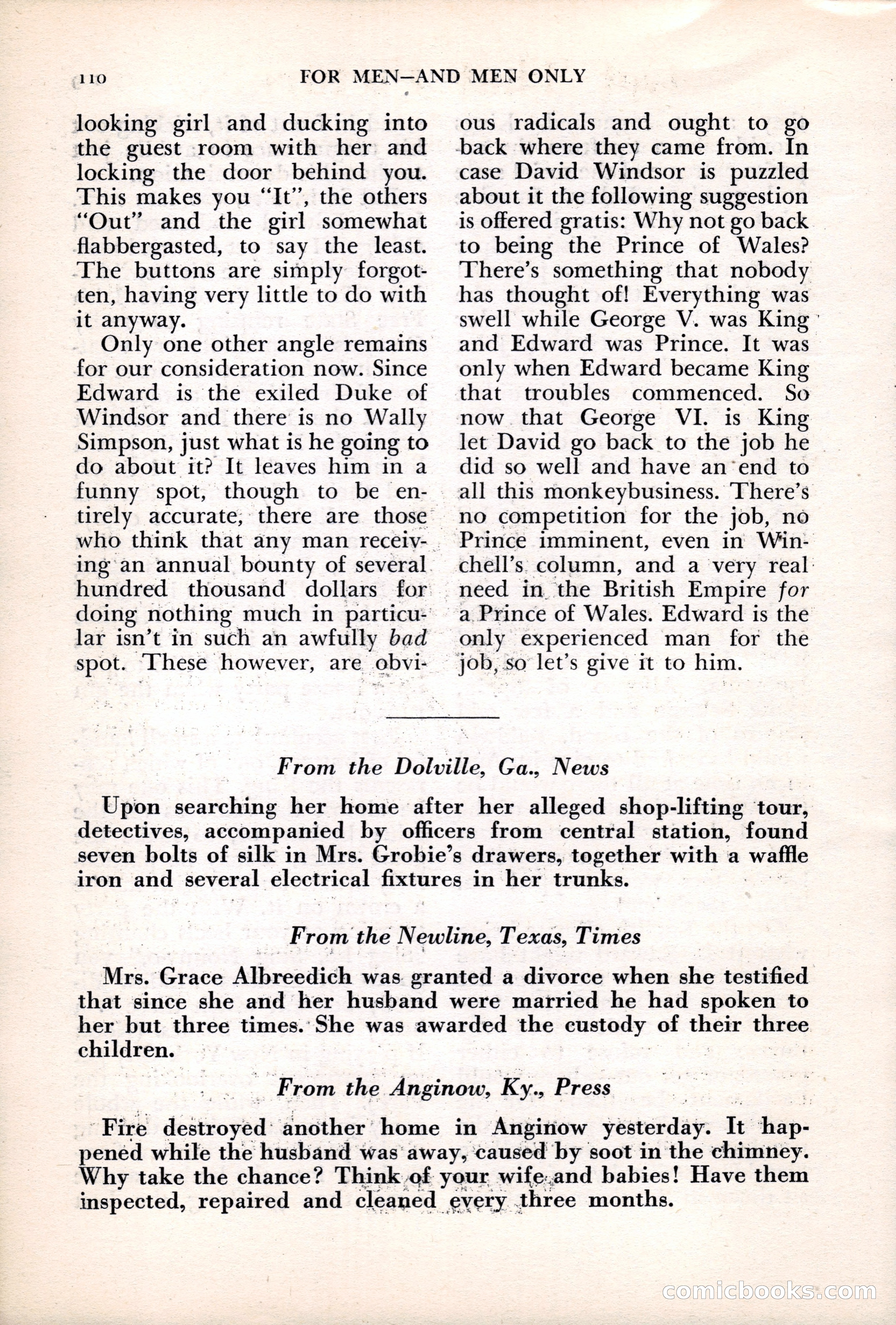 For Men—and Men Only — page 110 of 136