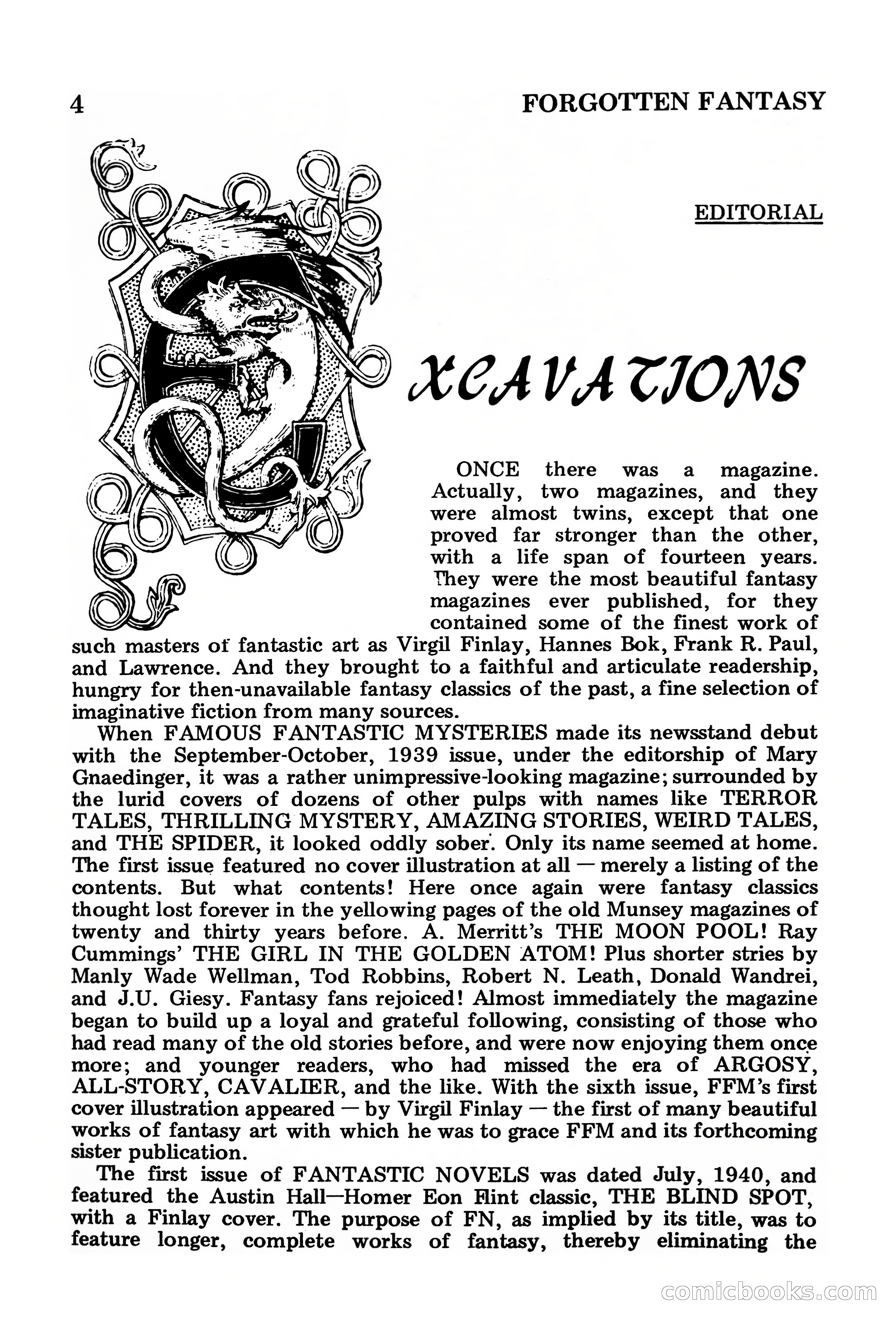 Forgotten Fantasy, Vol. 1, No. 1 — page 4 of 133
