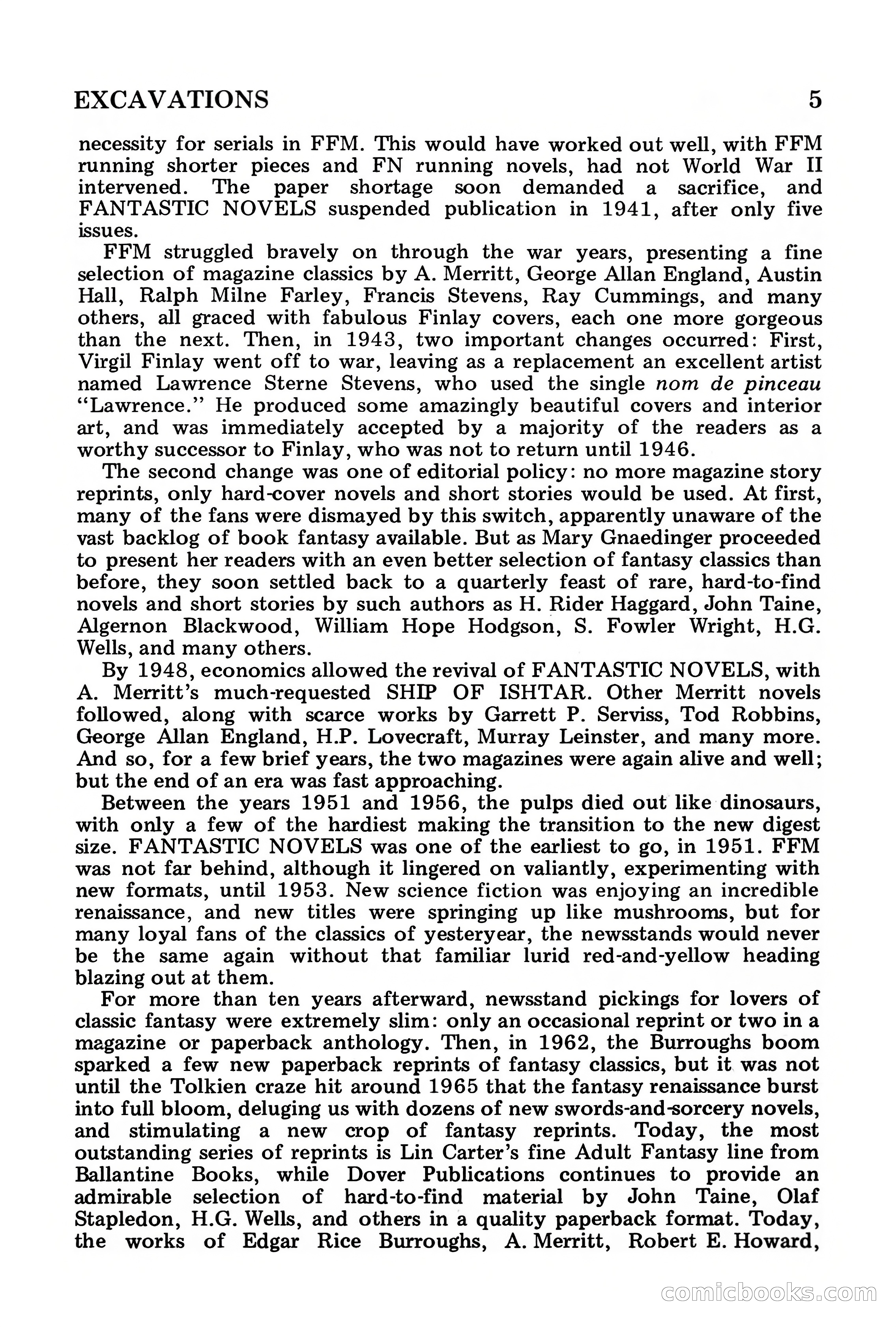 Forgotten Fantasy, Vol. 1, No. 1 — page 5 of 133