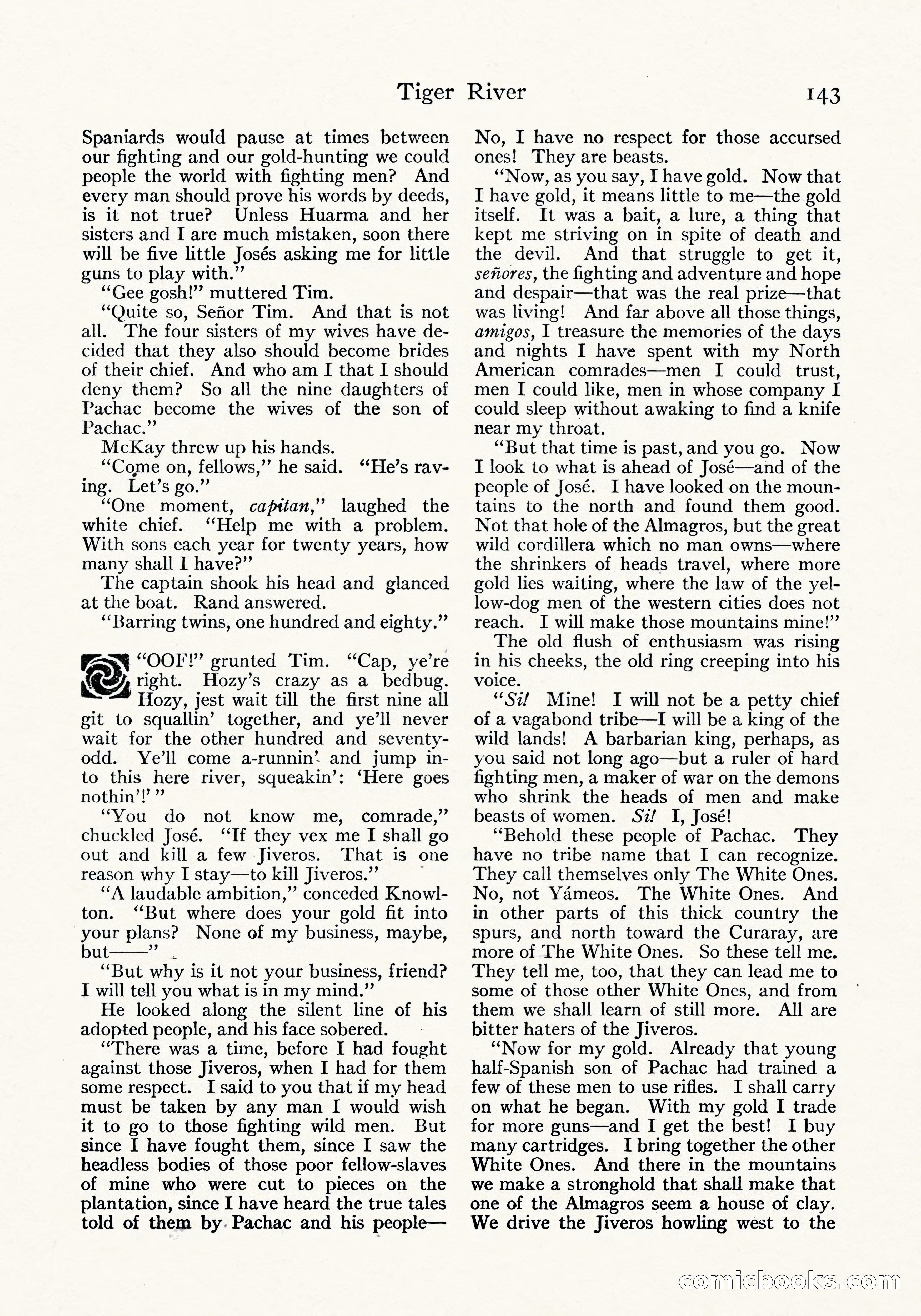 Tiger River: A Four-Part Story by Arthur O. Friel — page 107 of 108