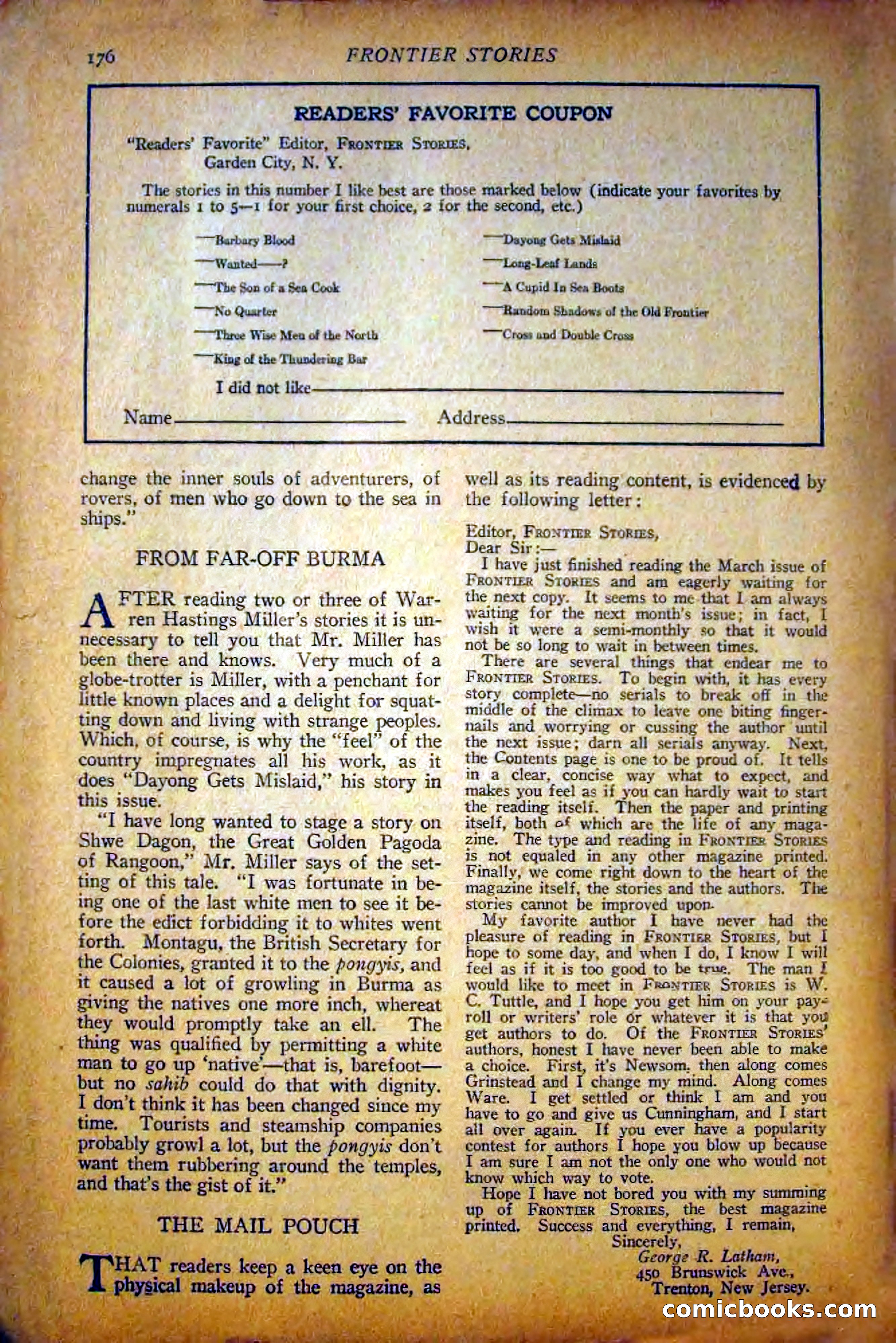 Frontier Stories, May 1927 — page 186 of 188