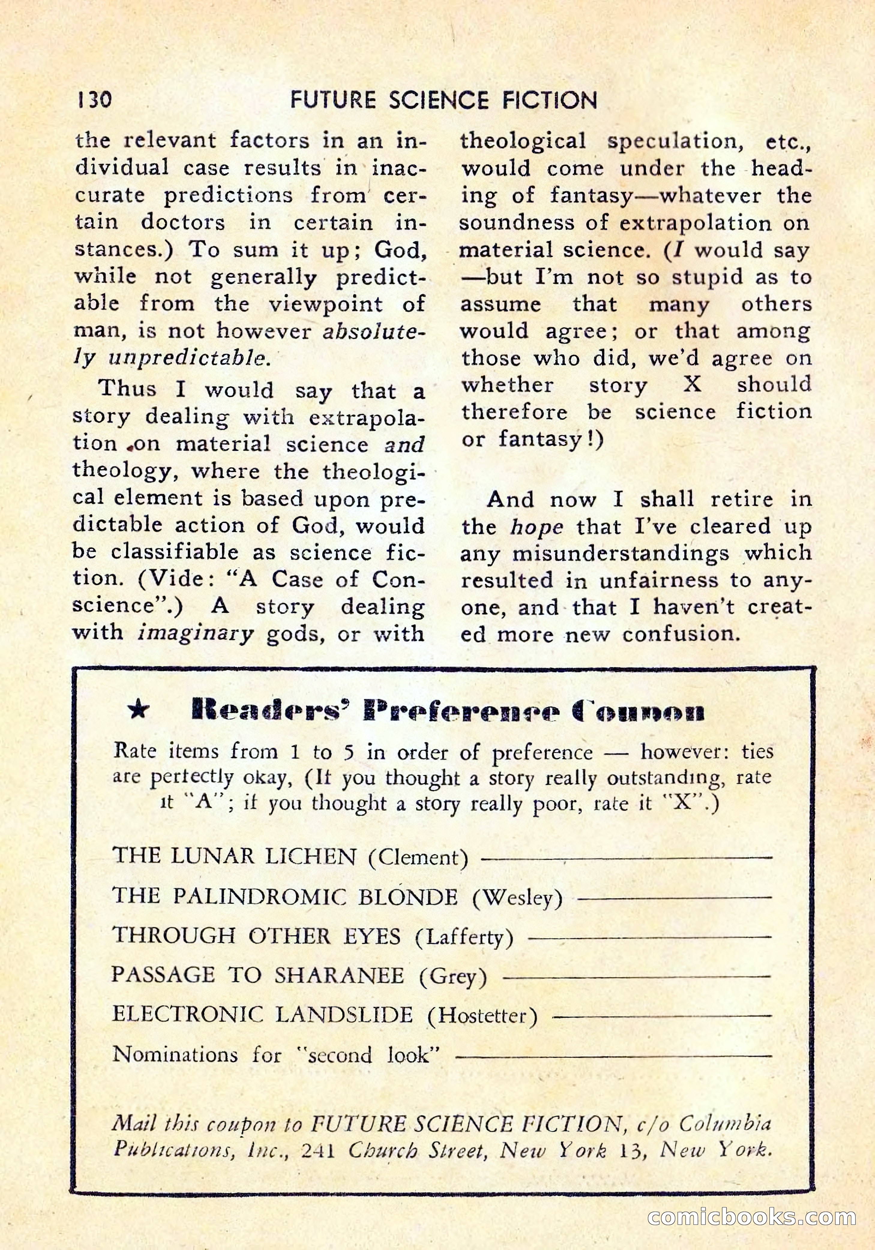 Future Science Fiction #47 — page 131 of 132