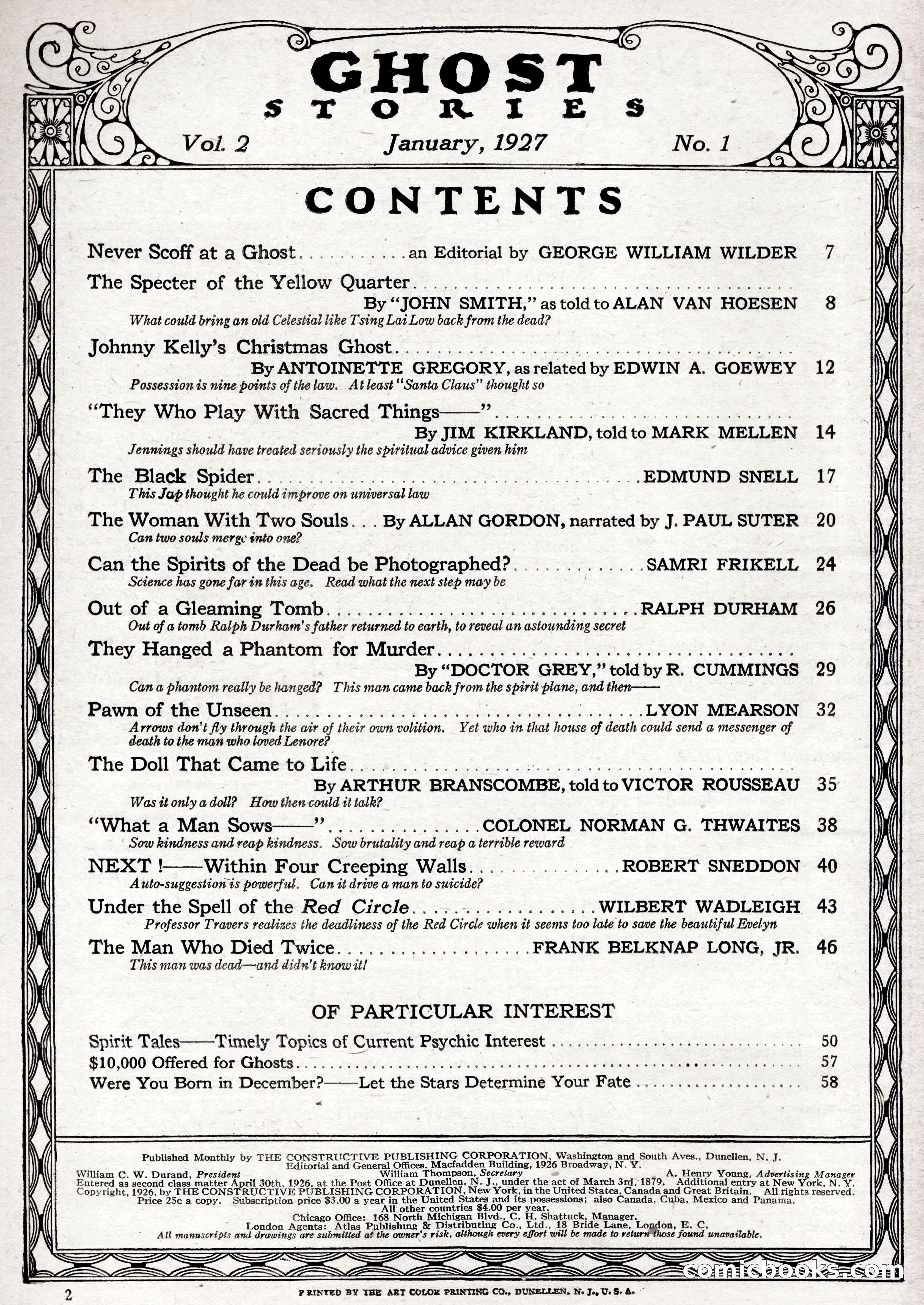 Ghost Stories, January 1927 — page 4 of 88