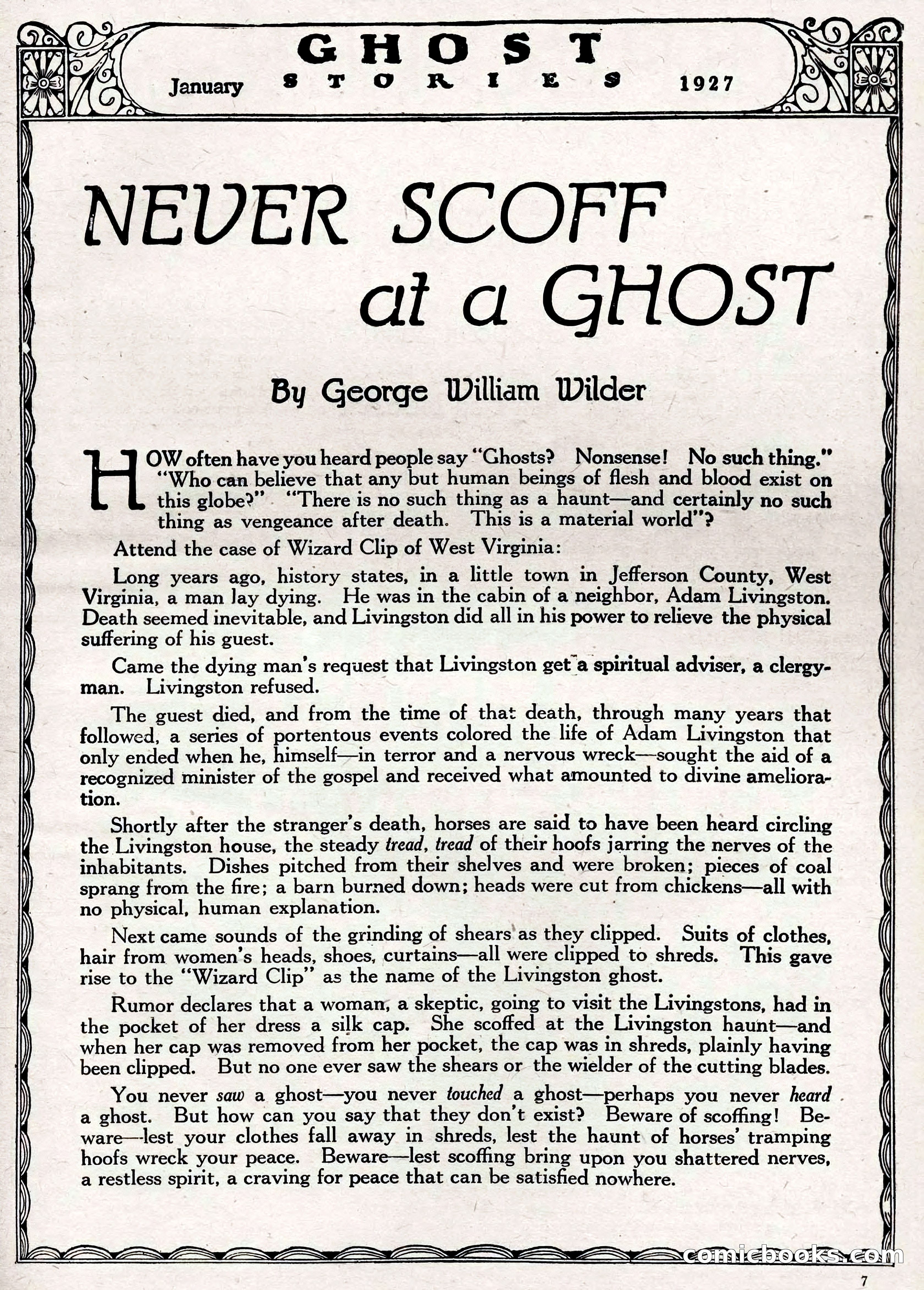 Ghost Stories, January 1927 — page 9 of 88