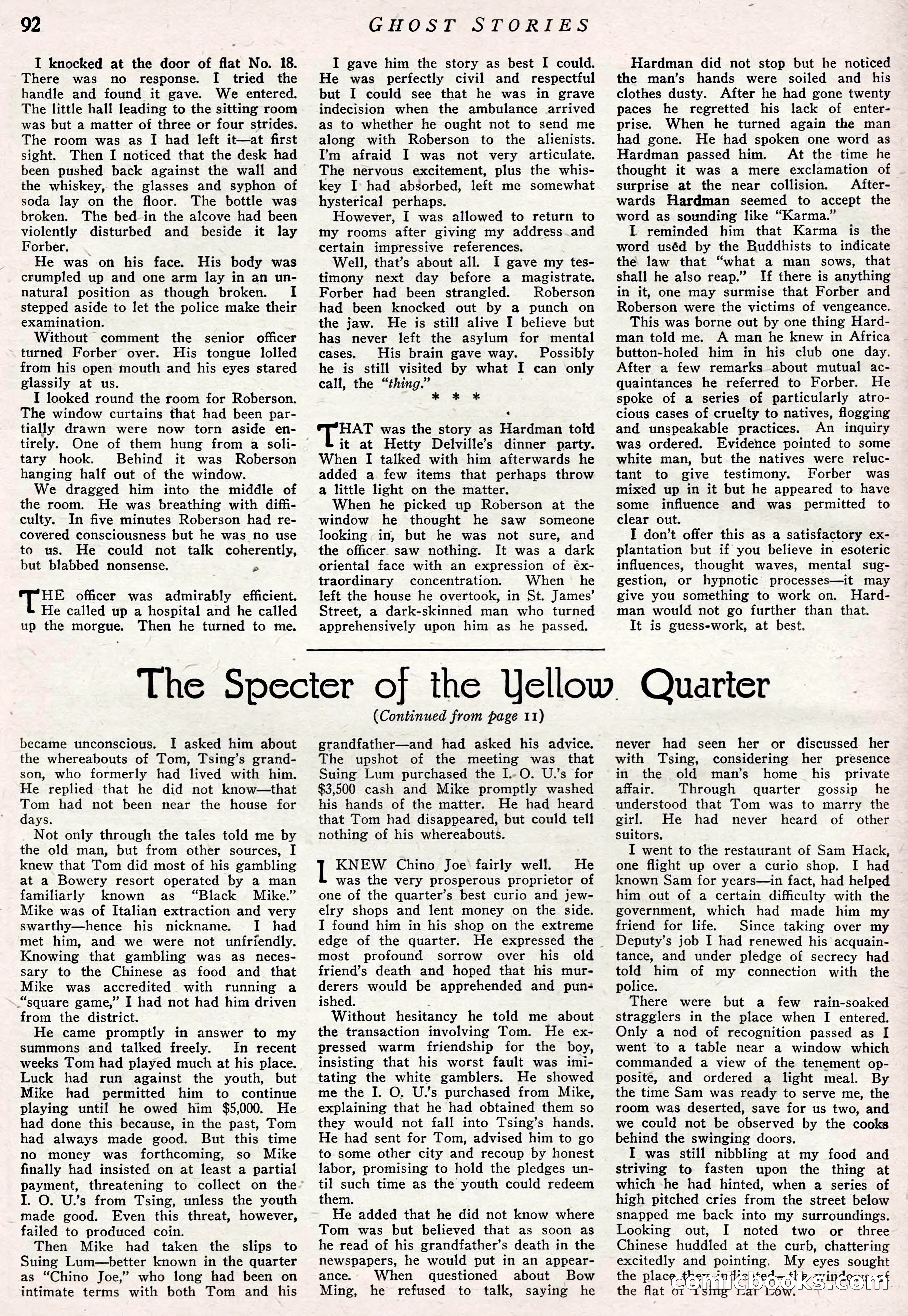 Ghost Stories, January 1927 — page 81 of 88