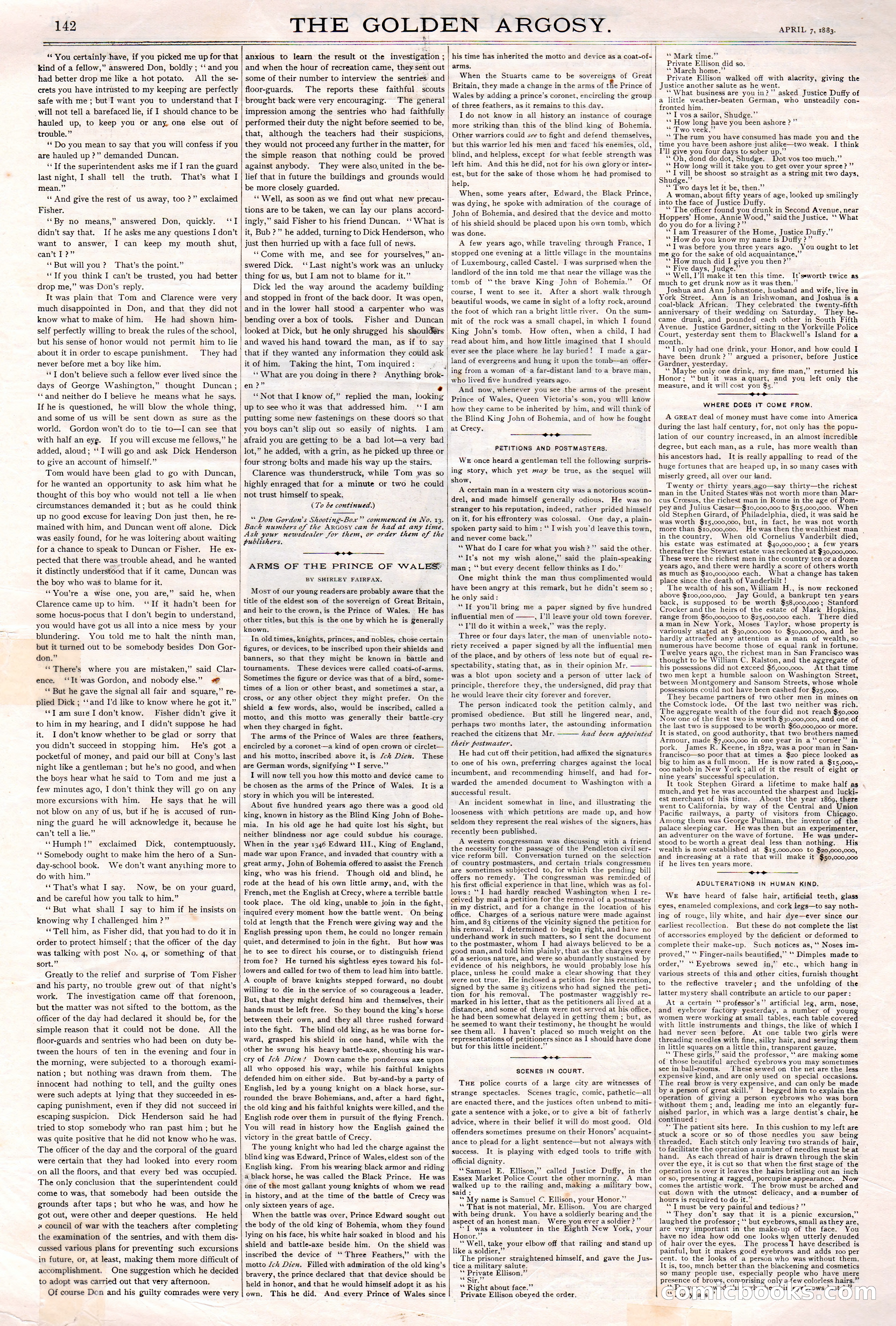The Golden Argosy, Vol. I, No. 18 — page 6 of 8