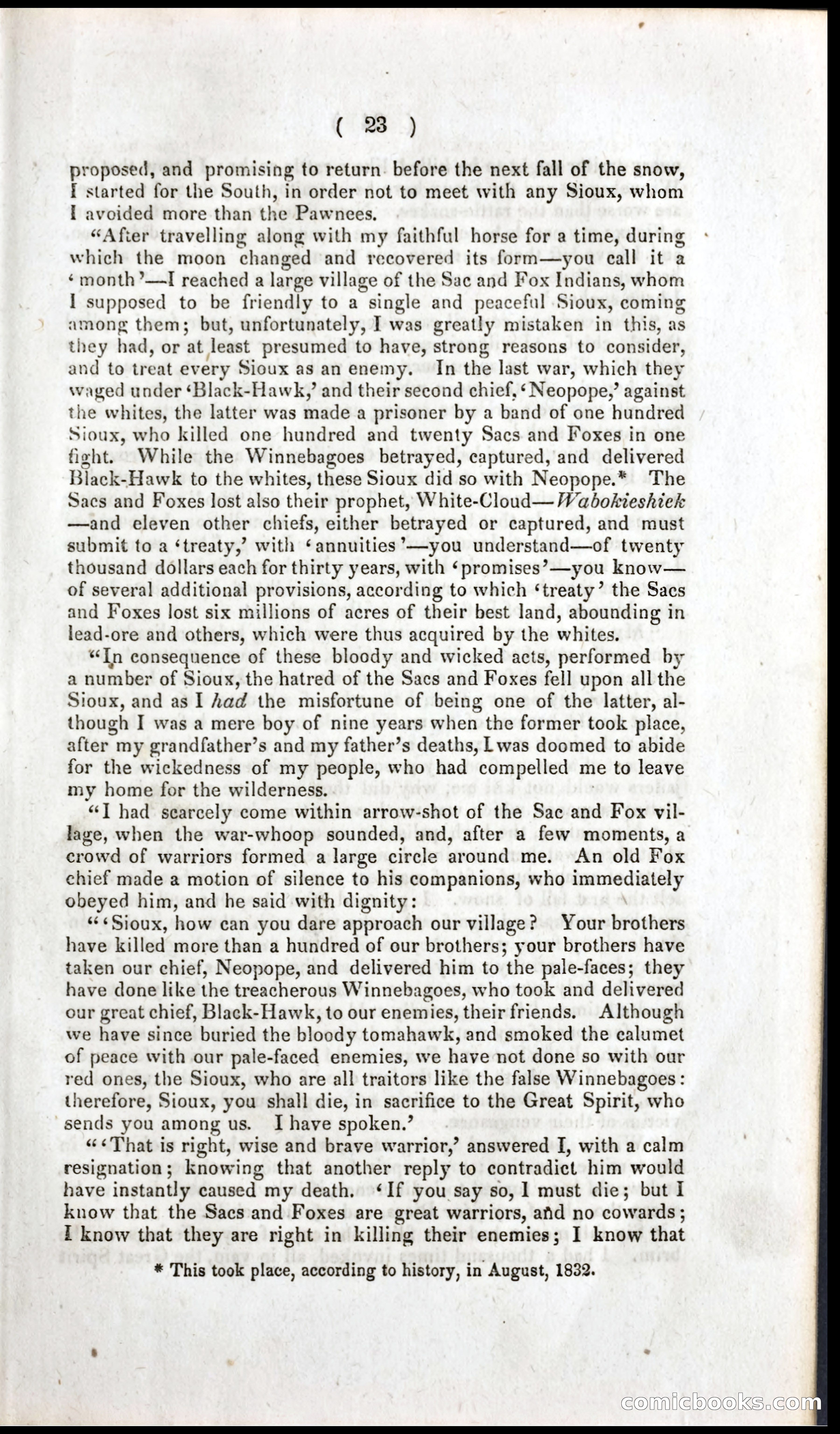 The Dreadful Sufferings and Thrilling Adventures of an Overland Party of Emigrants to California — page 23 of 66