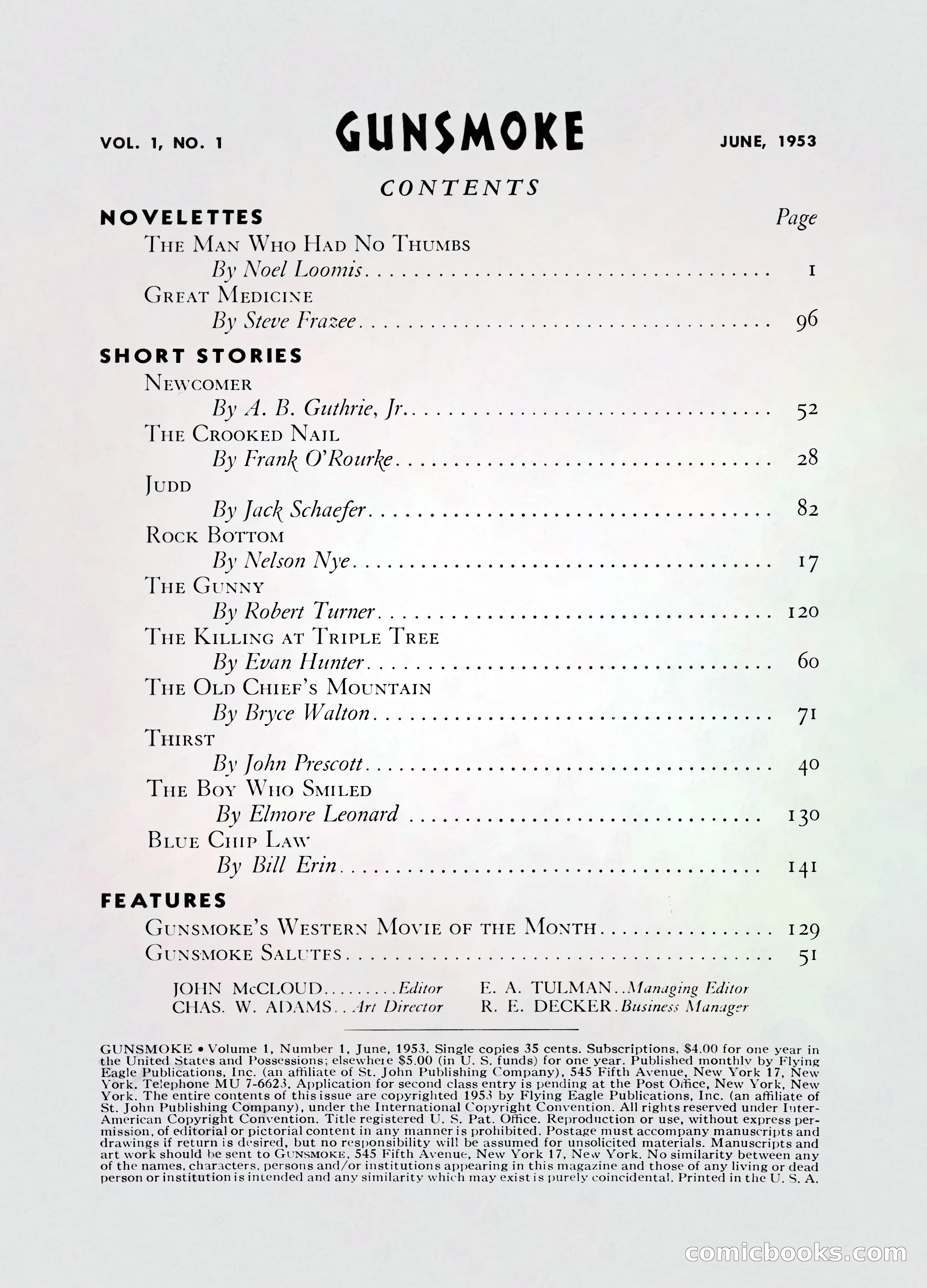Gunsmoke, Volume 1, Number 1 — page 2 of 148