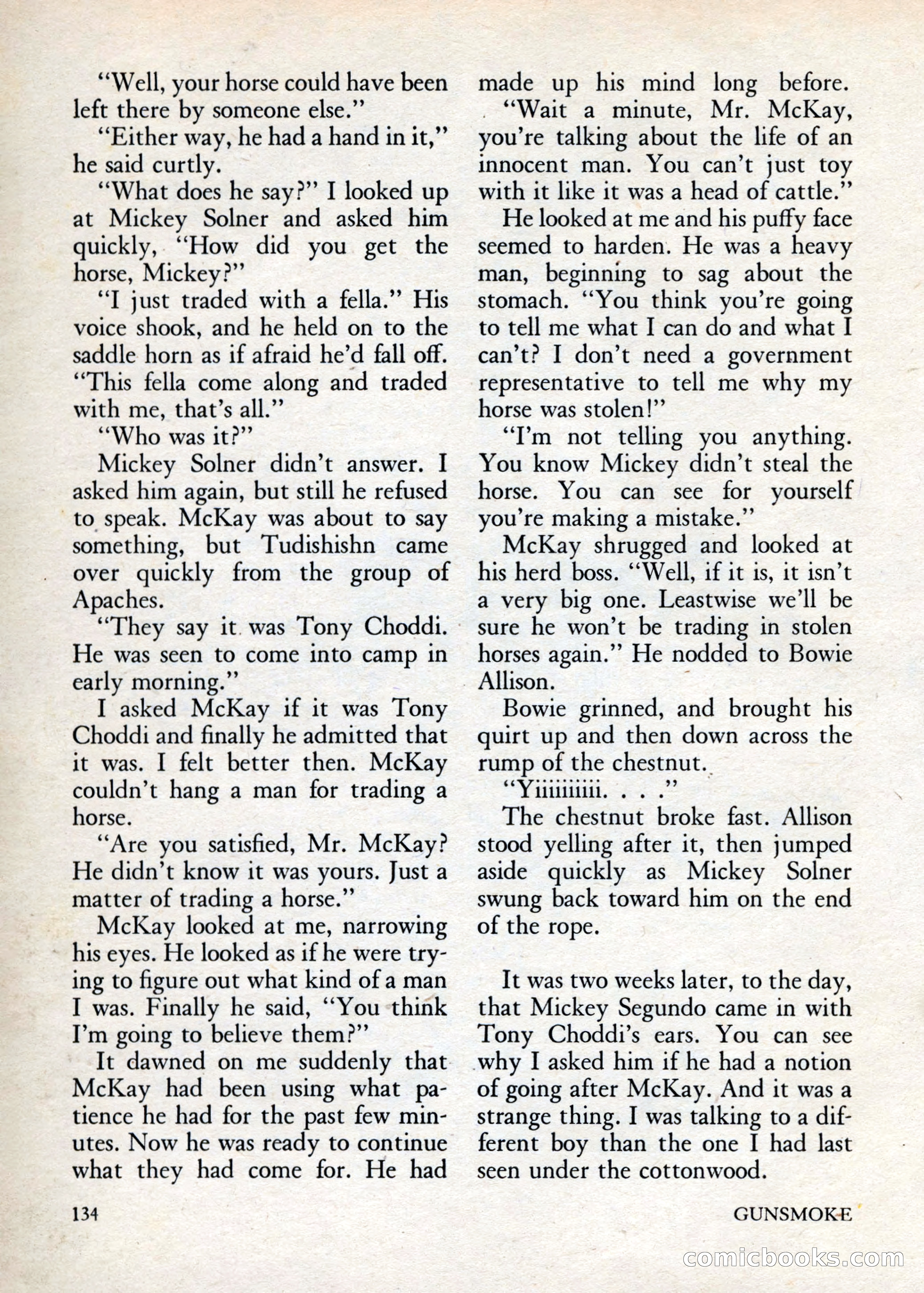 Gunsmoke, Volume 1, Number 1 — page 136 of 148