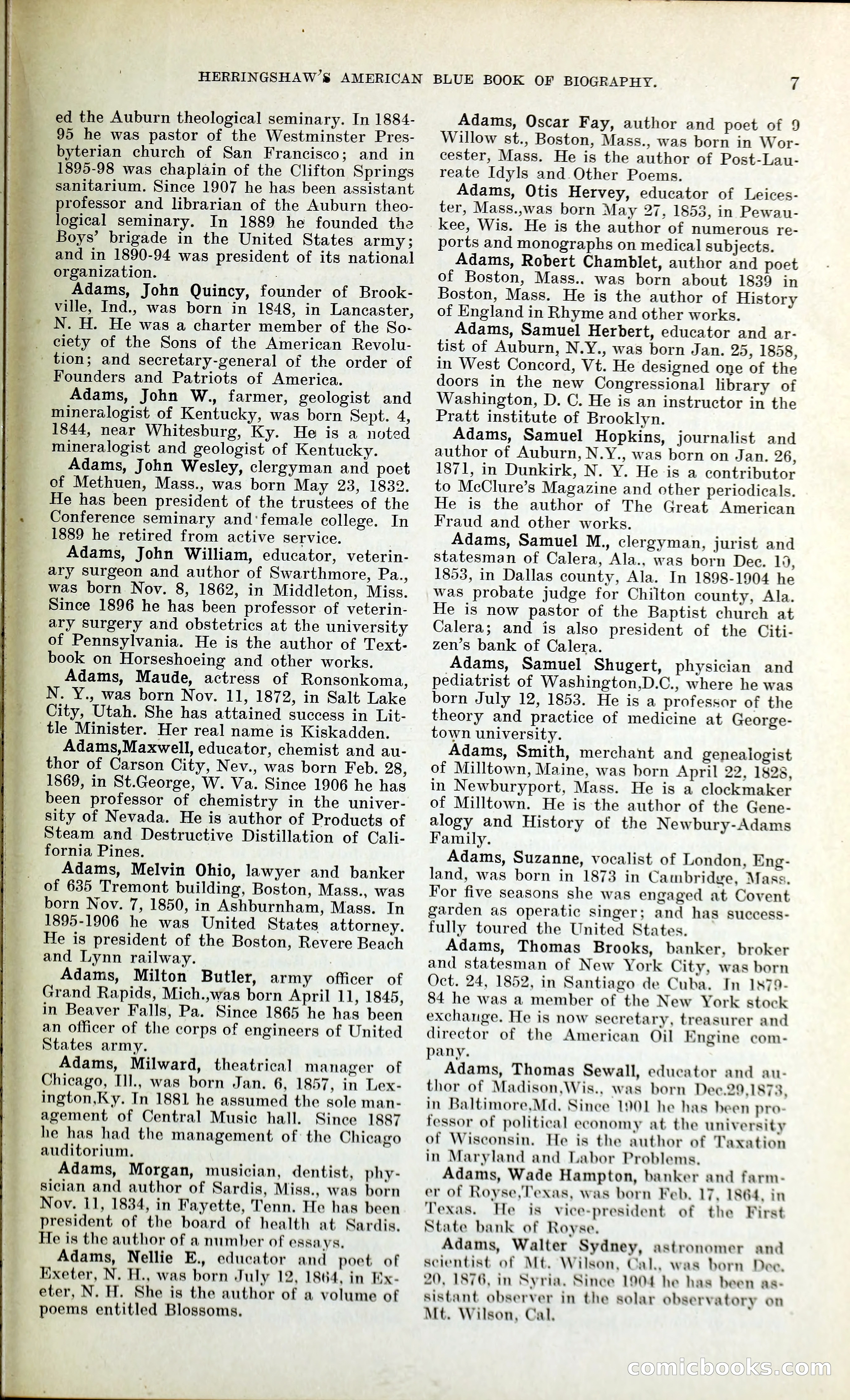 Herringshaw's American Blue Book of Biography — page 20 of 394