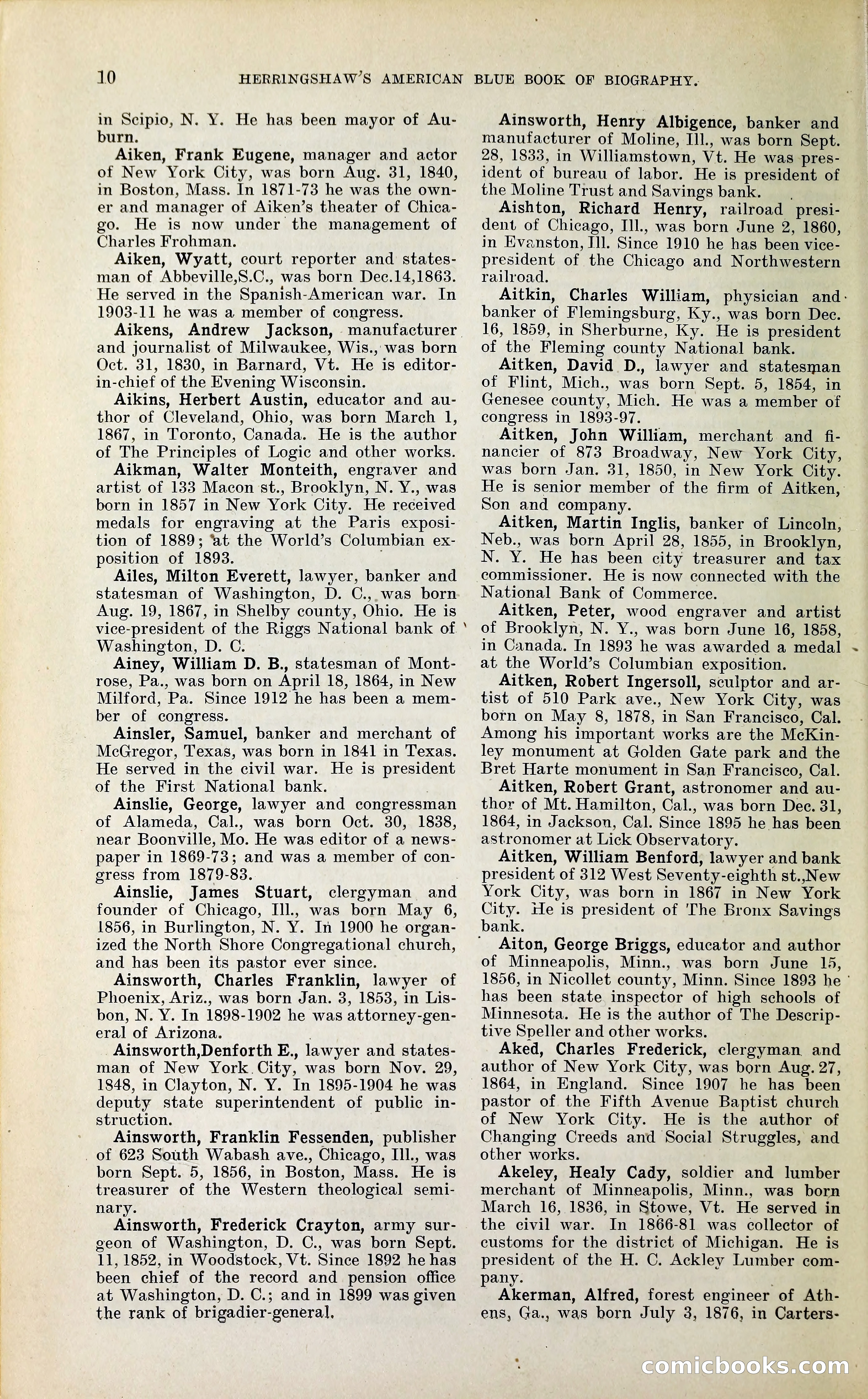Herringshaw's American Blue Book of Biography — page 23 of 394