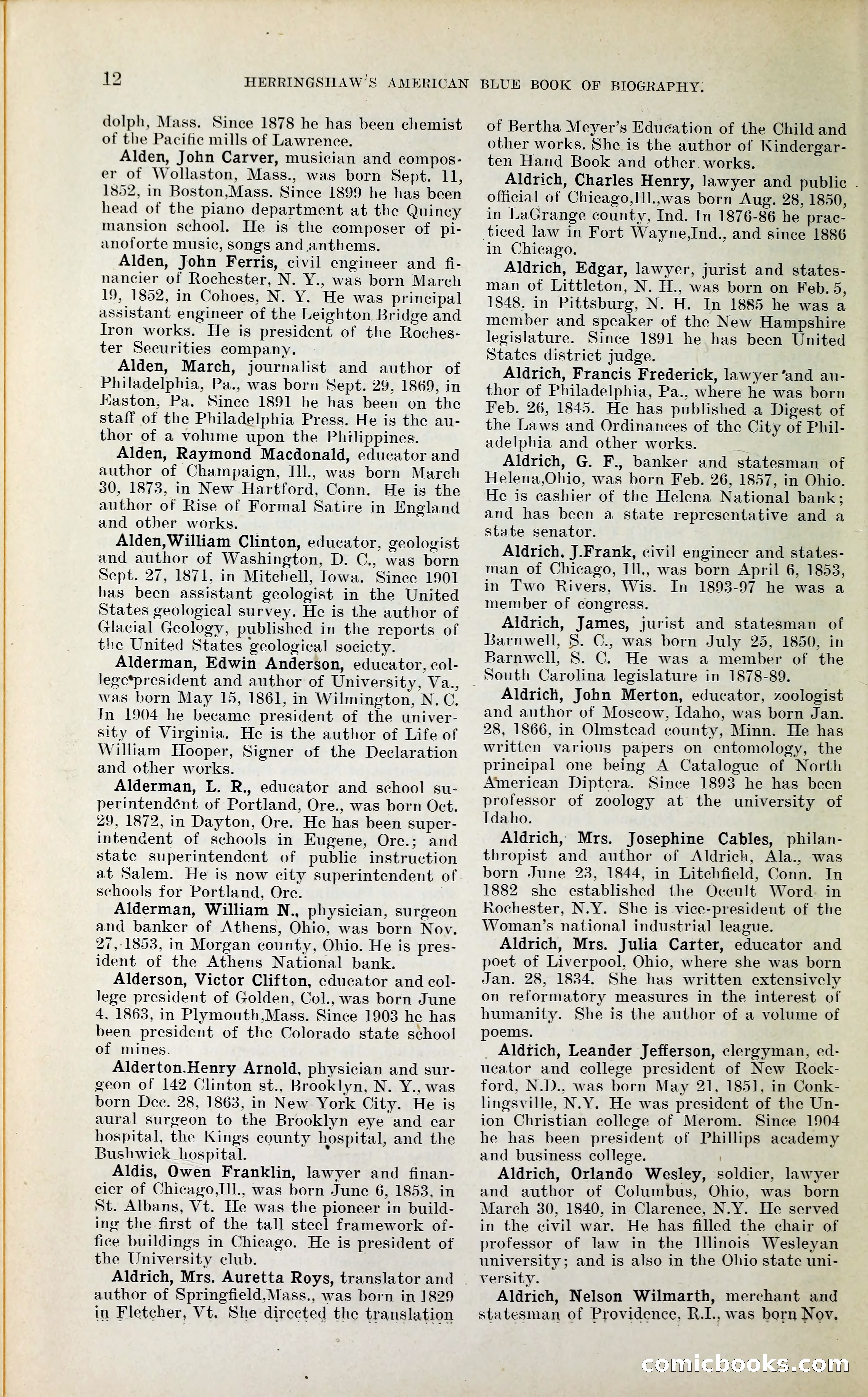 Herringshaw's American Blue Book of Biography — page 25 of 394