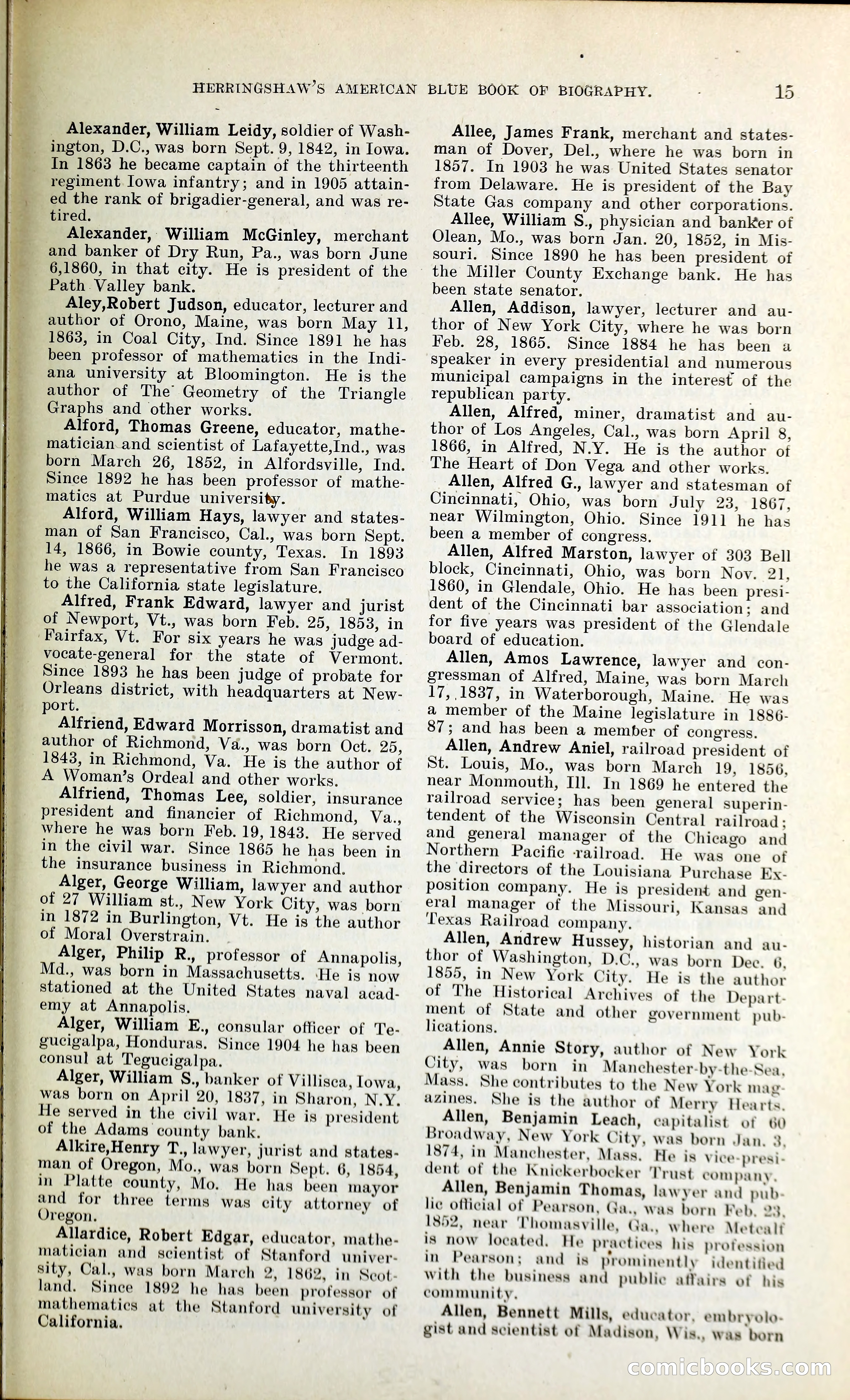 Herringshaw's American Blue Book of Biography — page 28 of 394