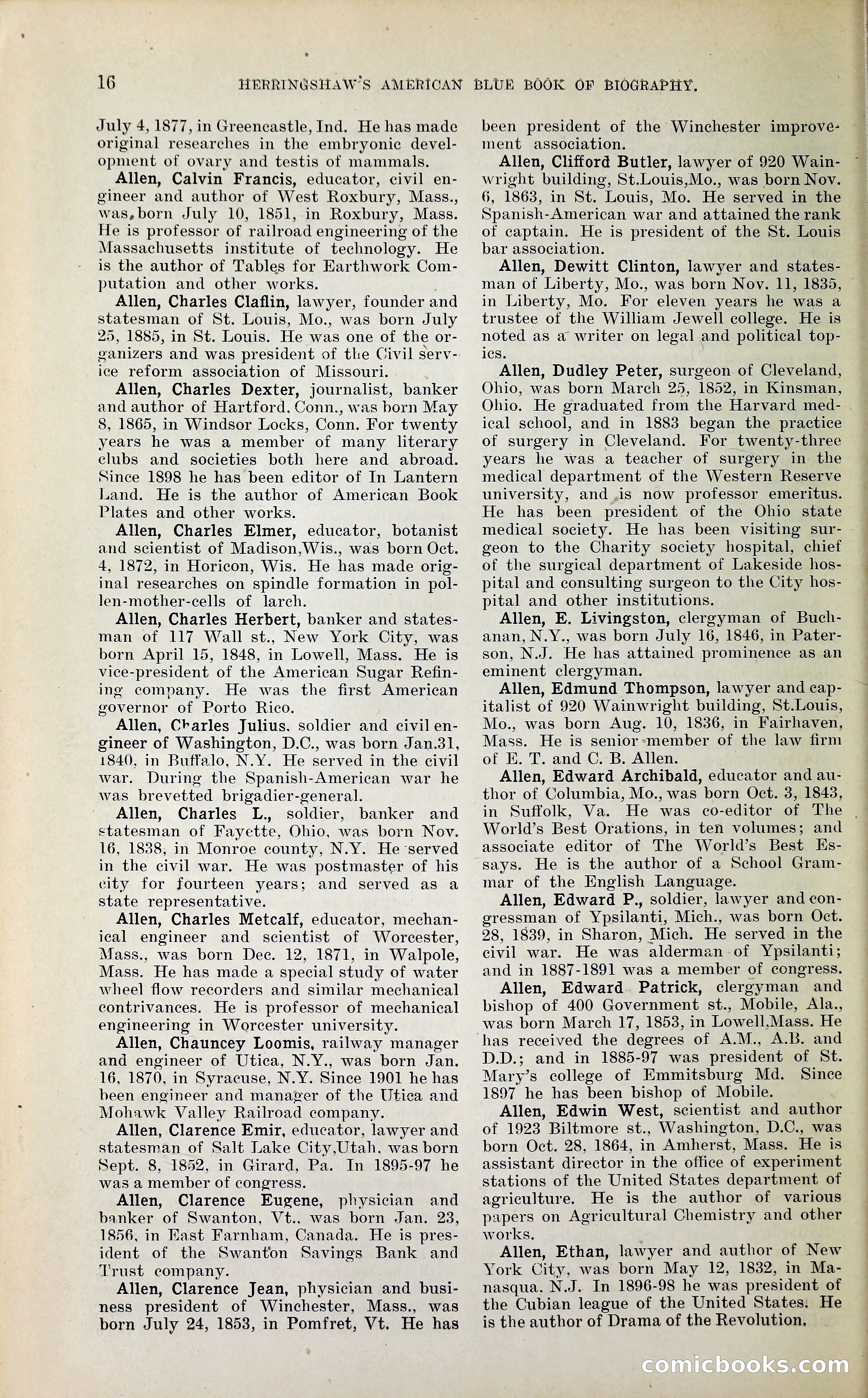 Herringshaw's American Blue Book of Biography — page 29 of 394