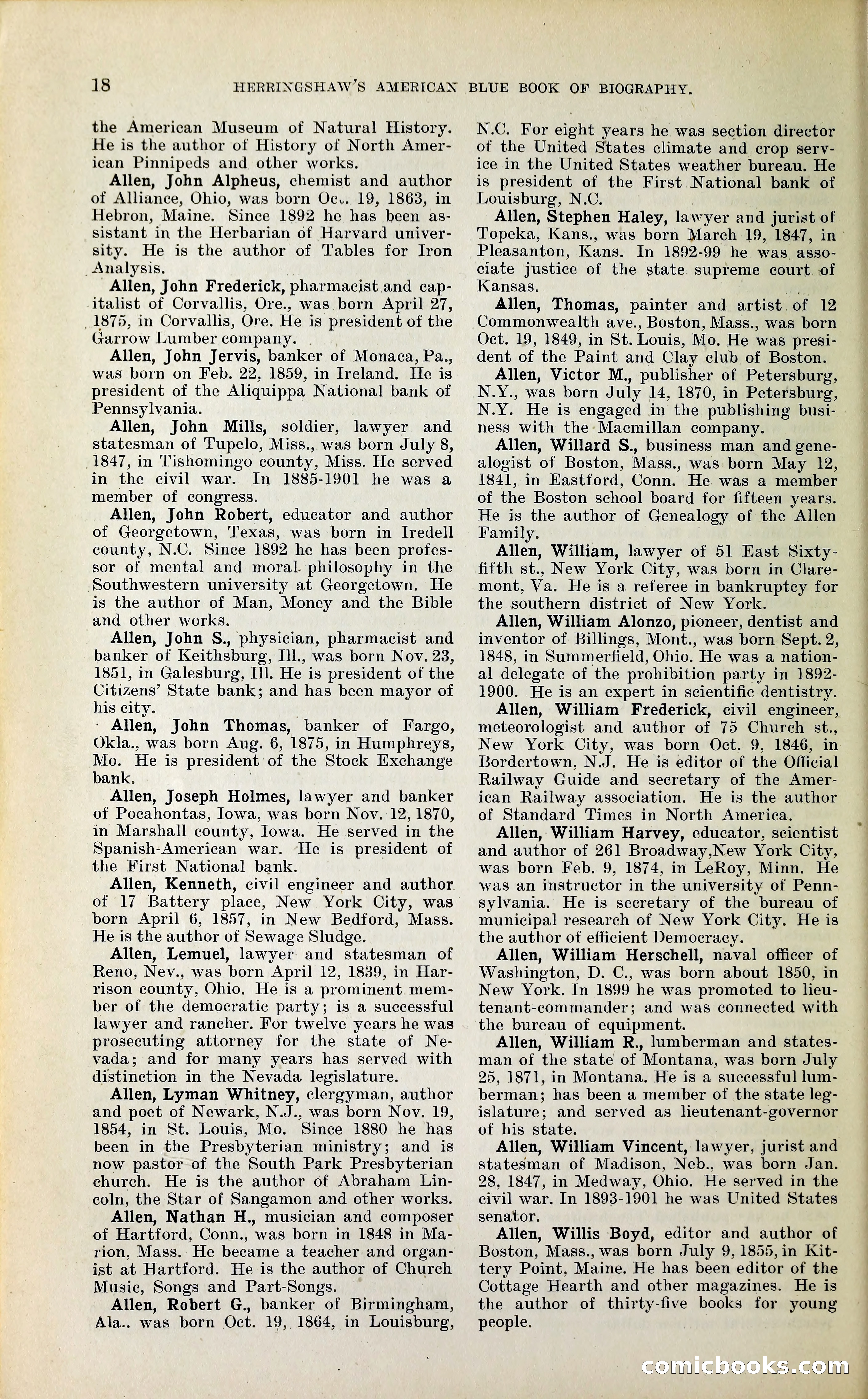 Herringshaw's American Blue Book of Biography — page 31 of 394