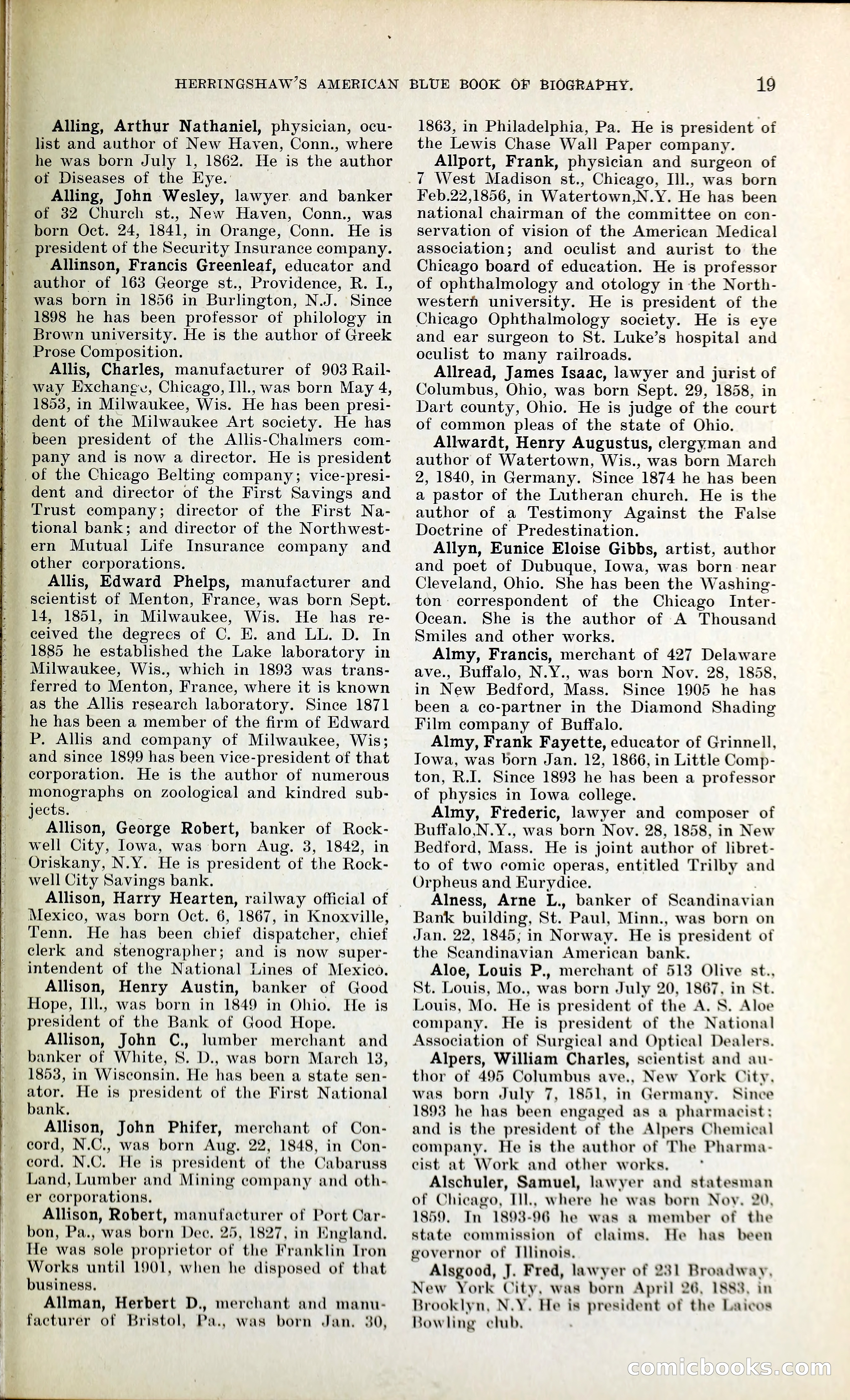 Herringshaw's American Blue Book of Biography — page 32 of 394