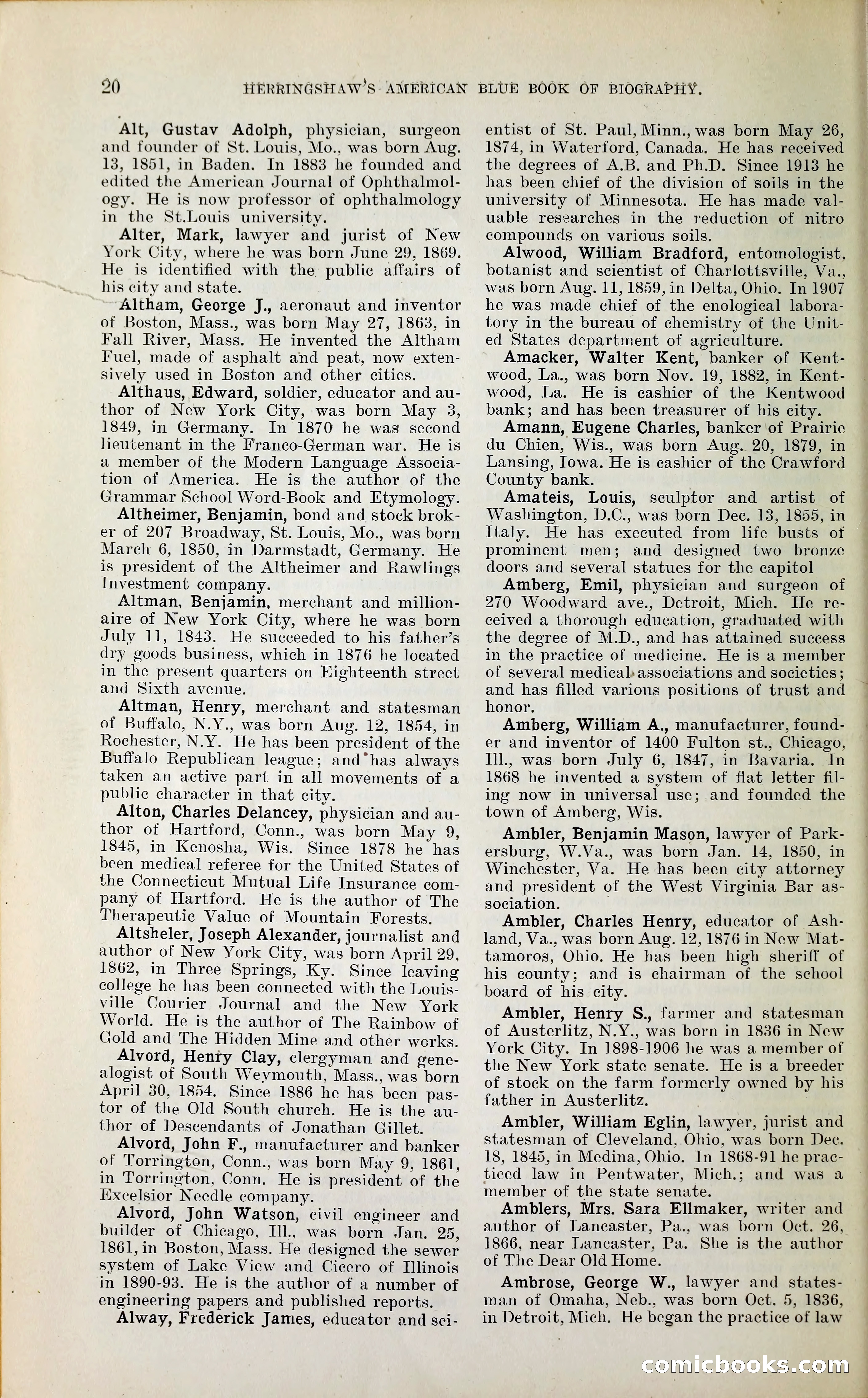 Herringshaw's American Blue Book of Biography — page 33 of 394