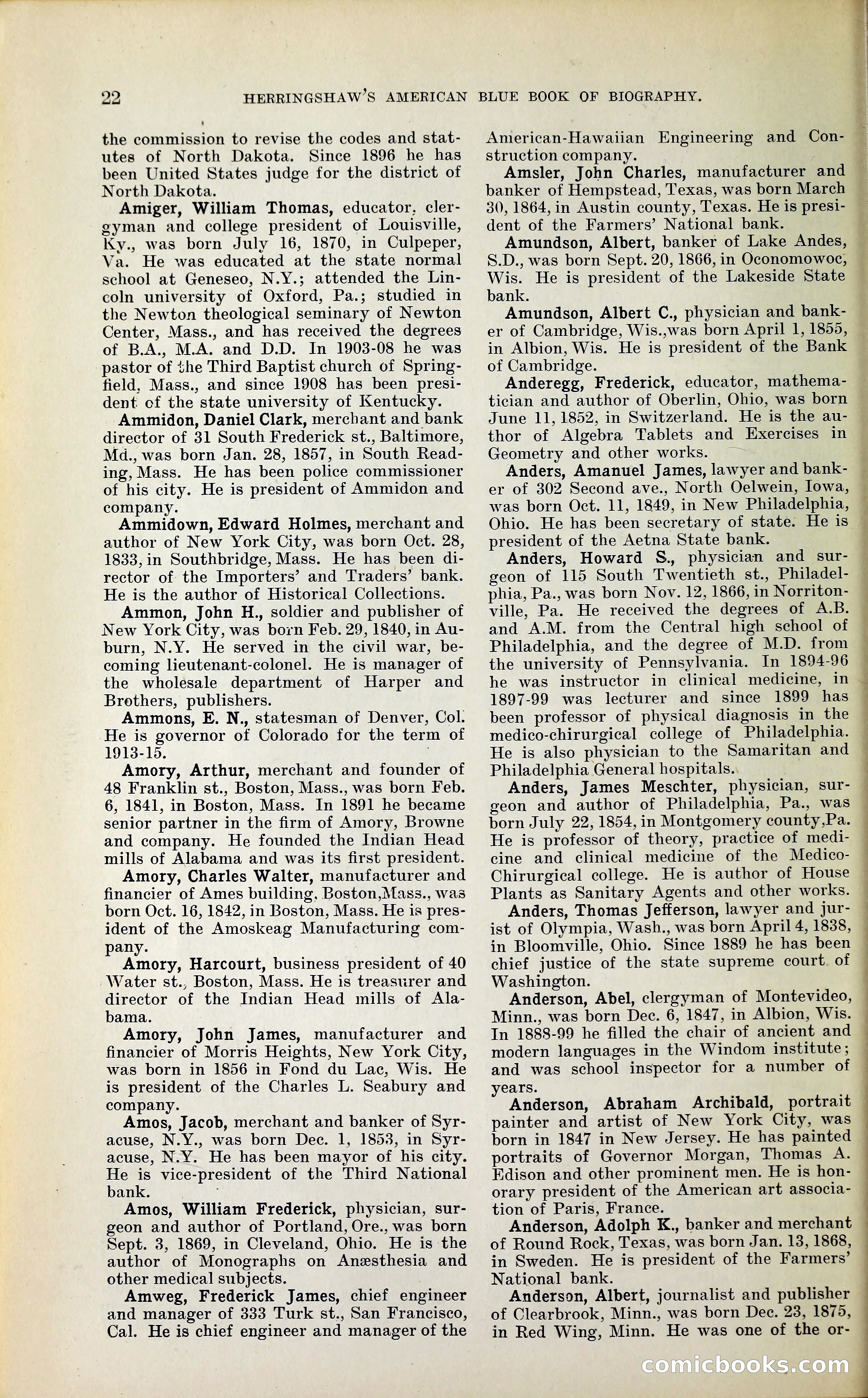 Herringshaw's American Blue Book of Biography — page 35 of 394