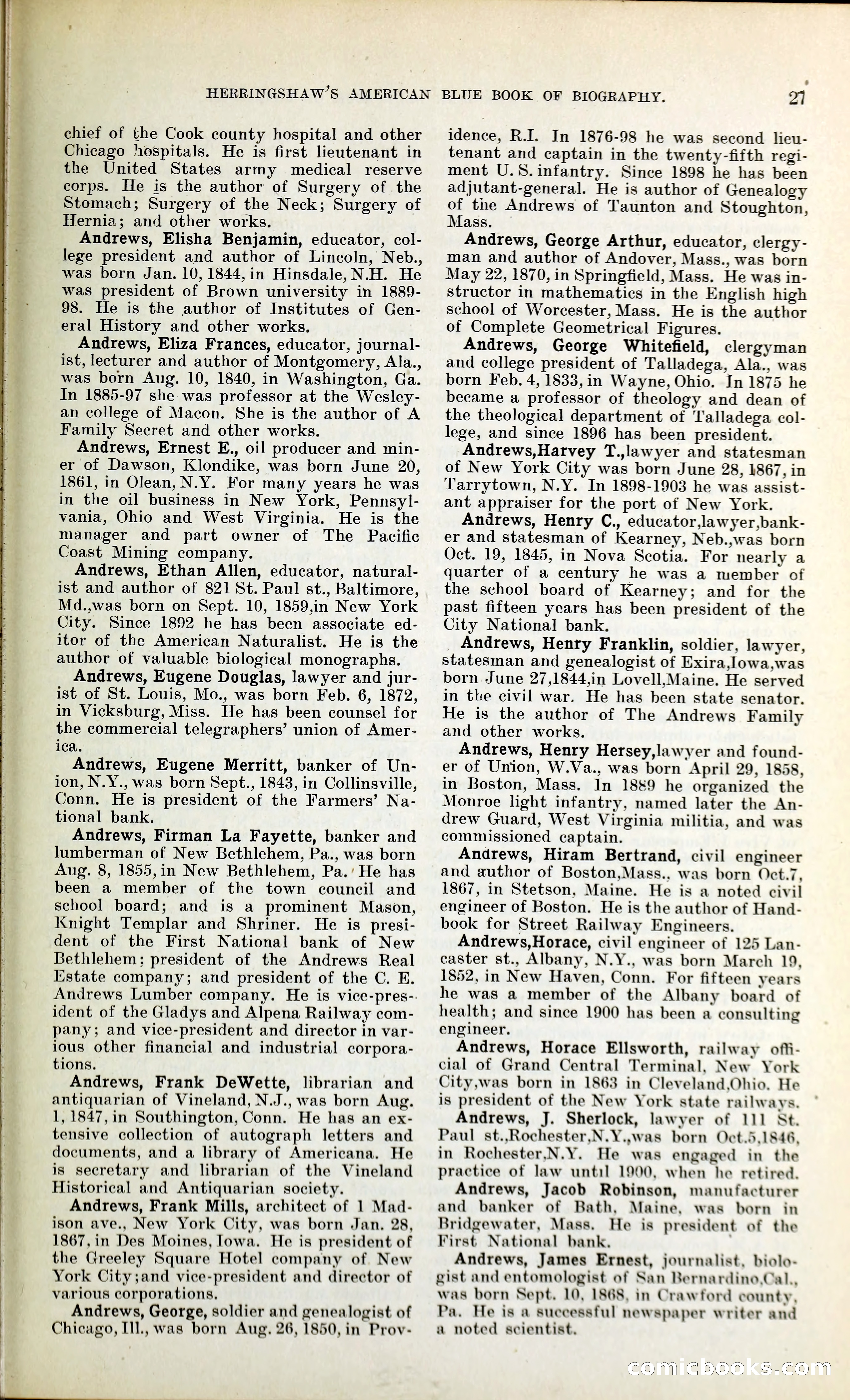 Herringshaw's American Blue Book of Biography — page 40 of 394