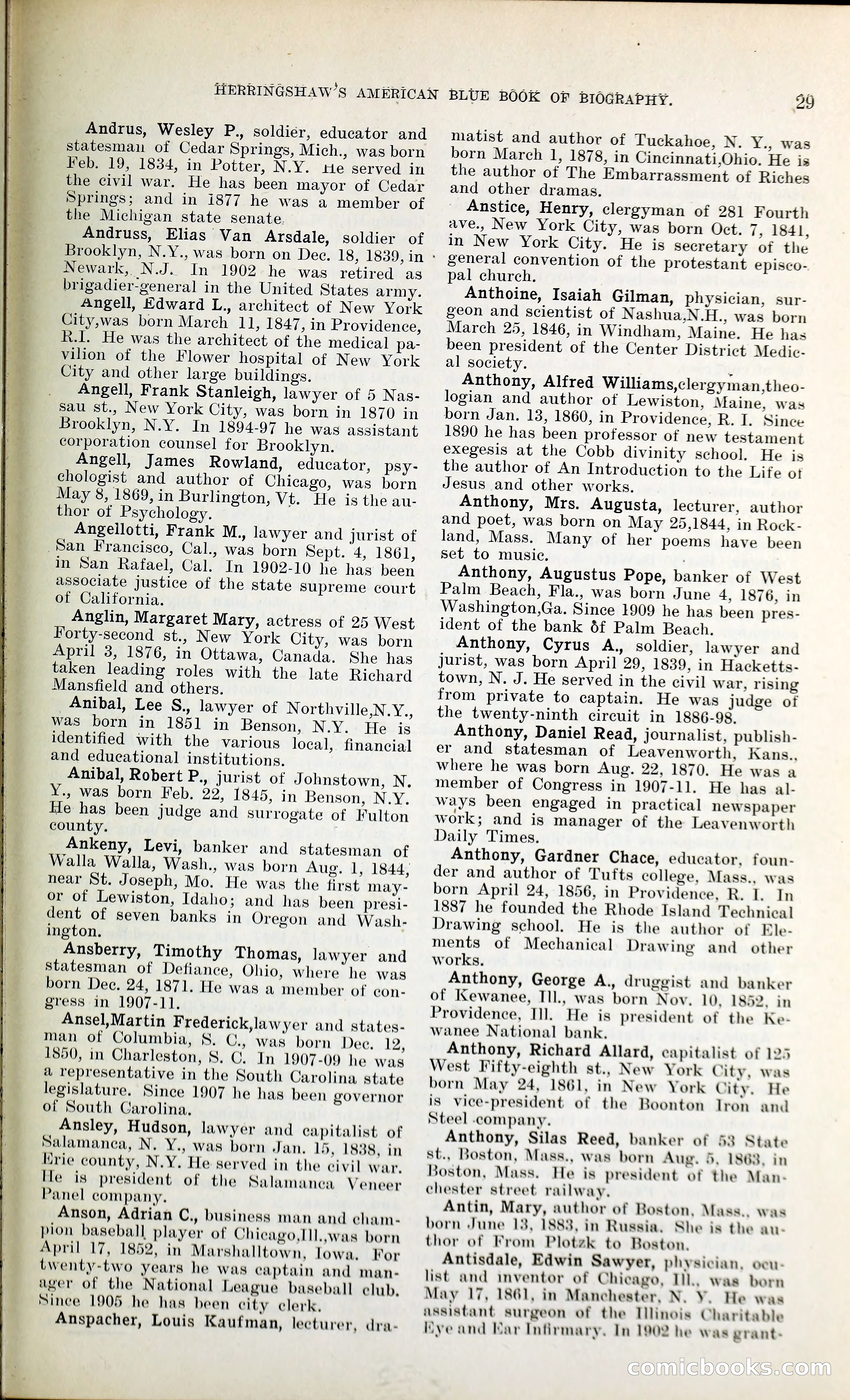 Herringshaw's American Blue Book of Biography — page 42 of 394