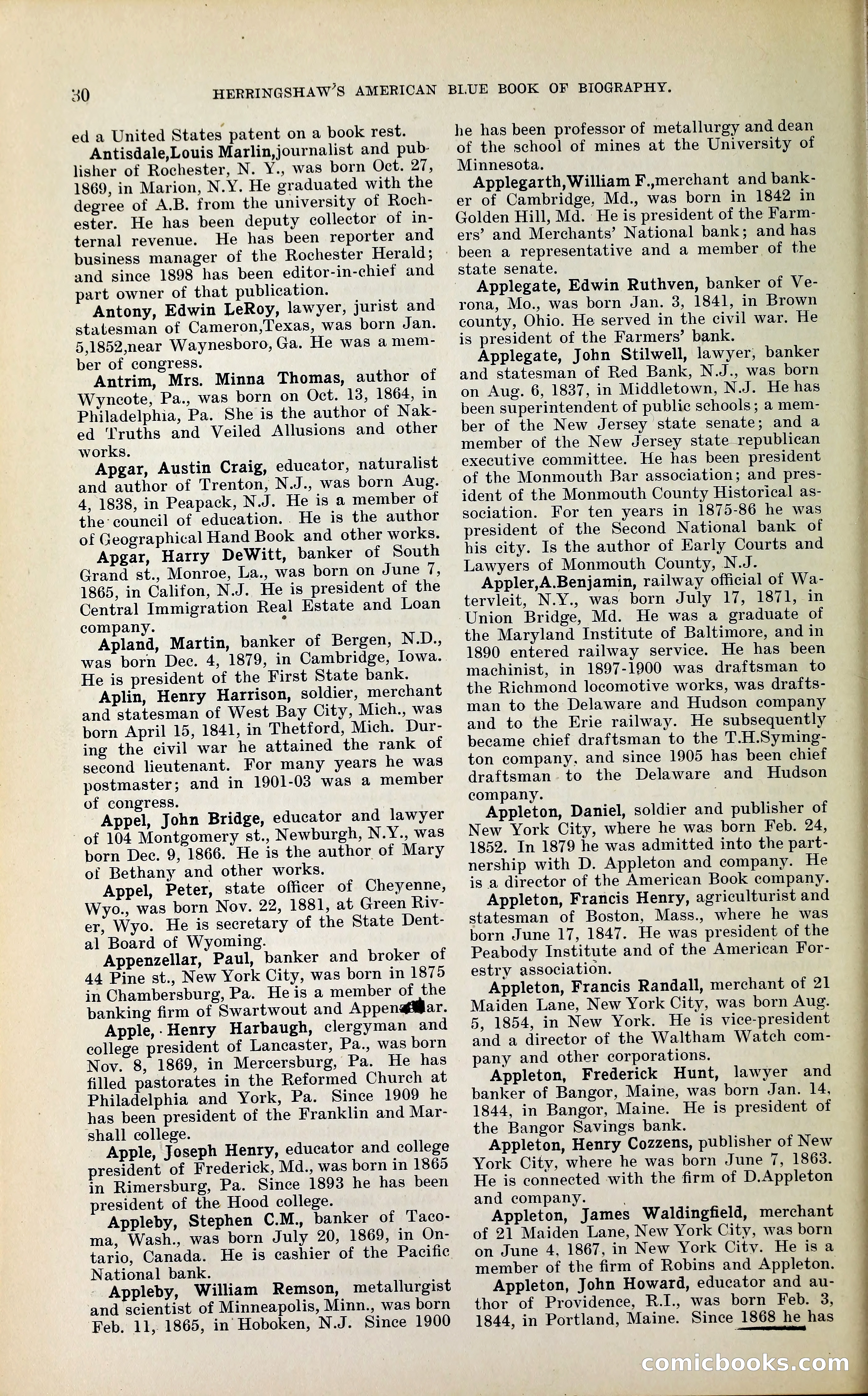 Herringshaw's American Blue Book of Biography — page 43 of 394