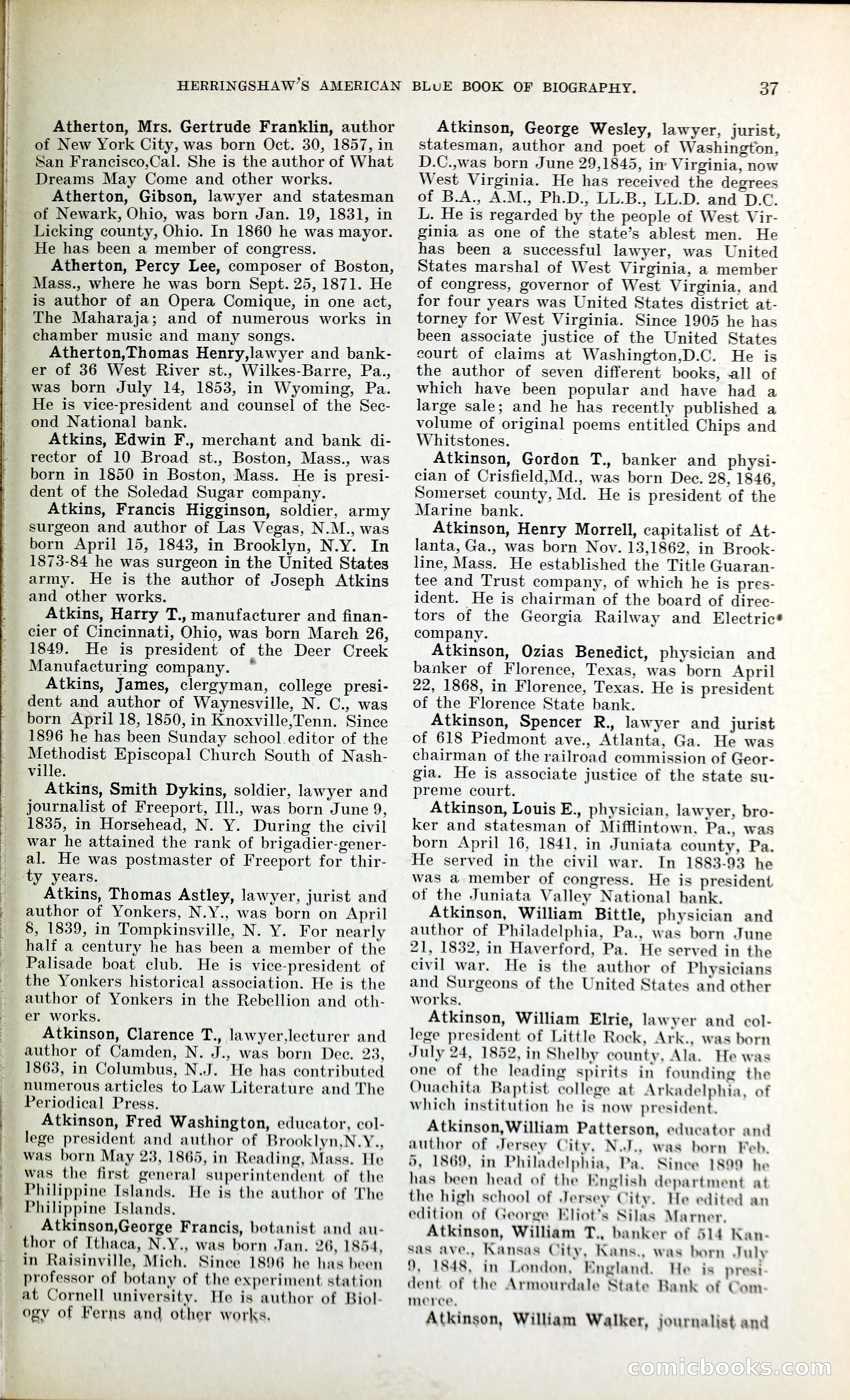 Herringshaw's American Blue Book of Biography — page 50 of 394