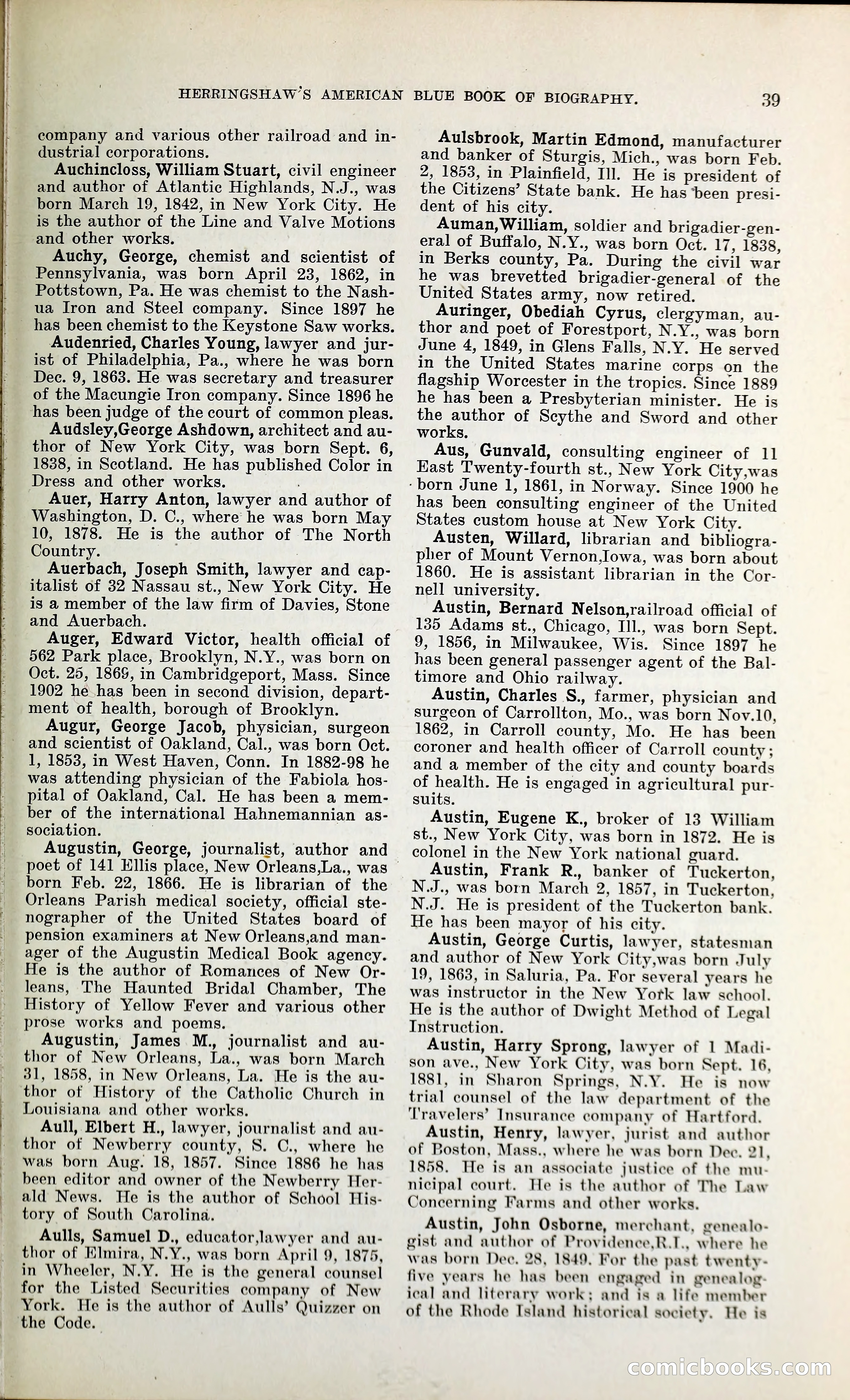 Herringshaw's American Blue Book of Biography — page 52 of 394