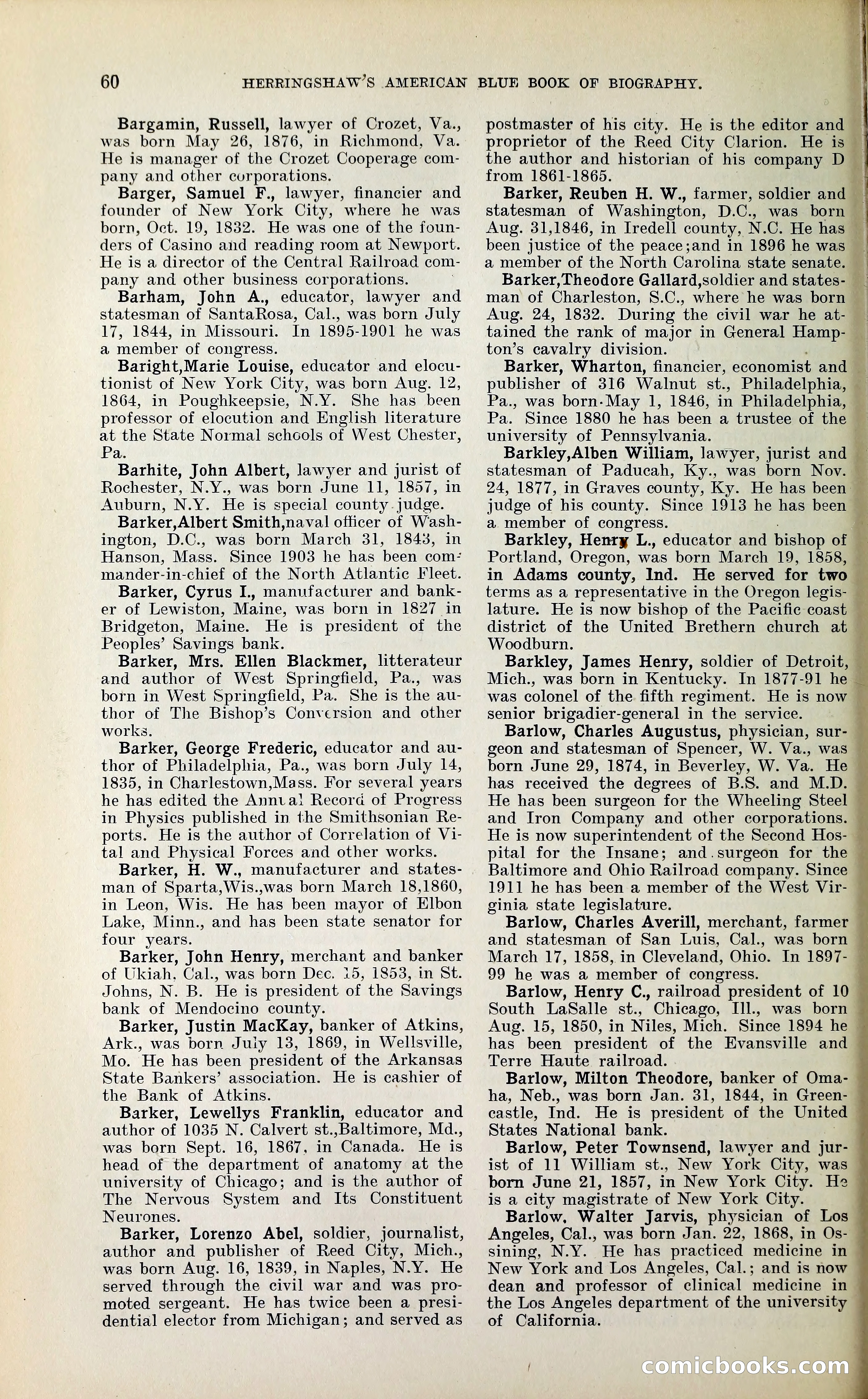 Herringshaw's American Blue Book of Biography — page 73 of 394