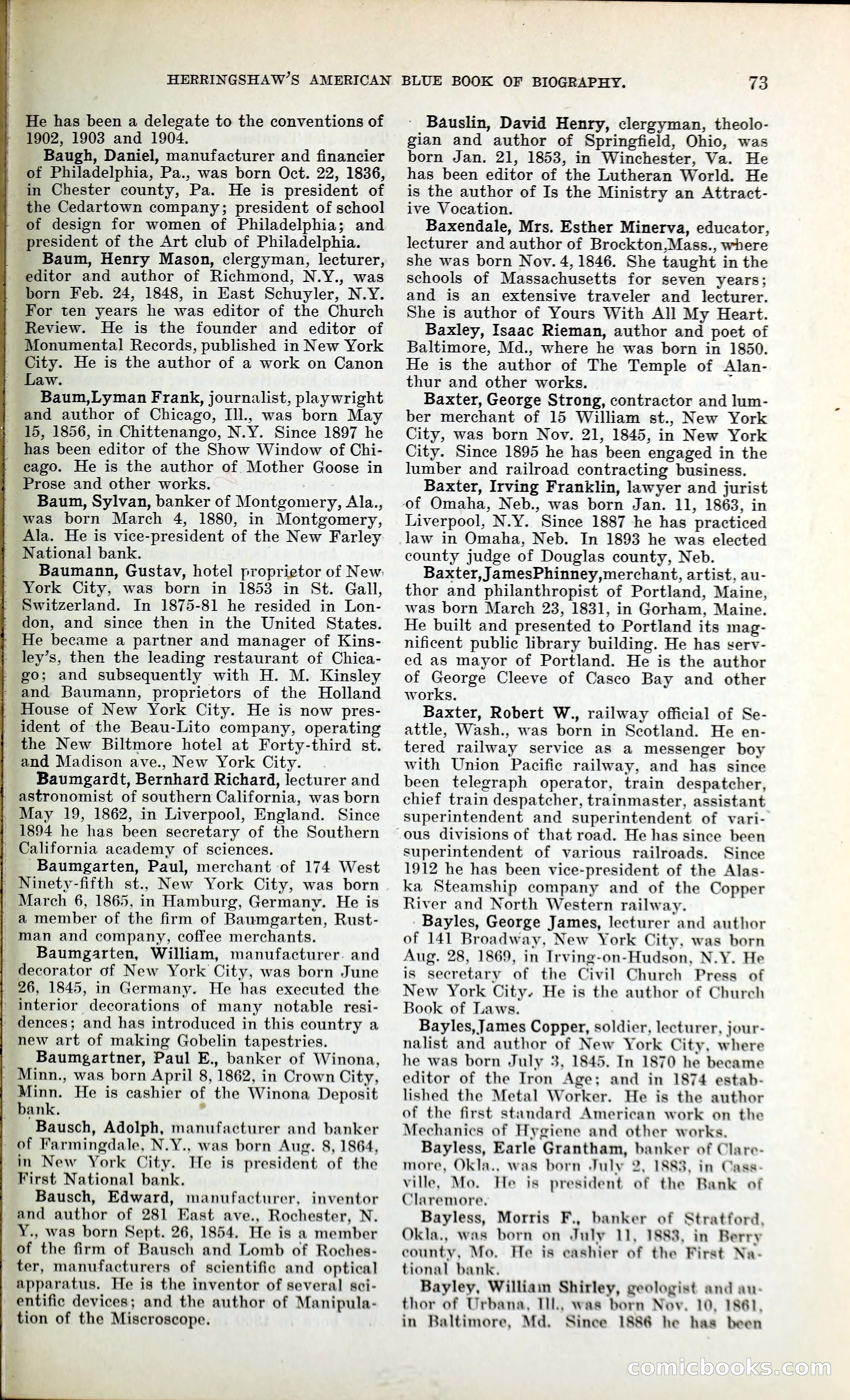 Herringshaw's American Blue Book of Biography — page 86 of 394