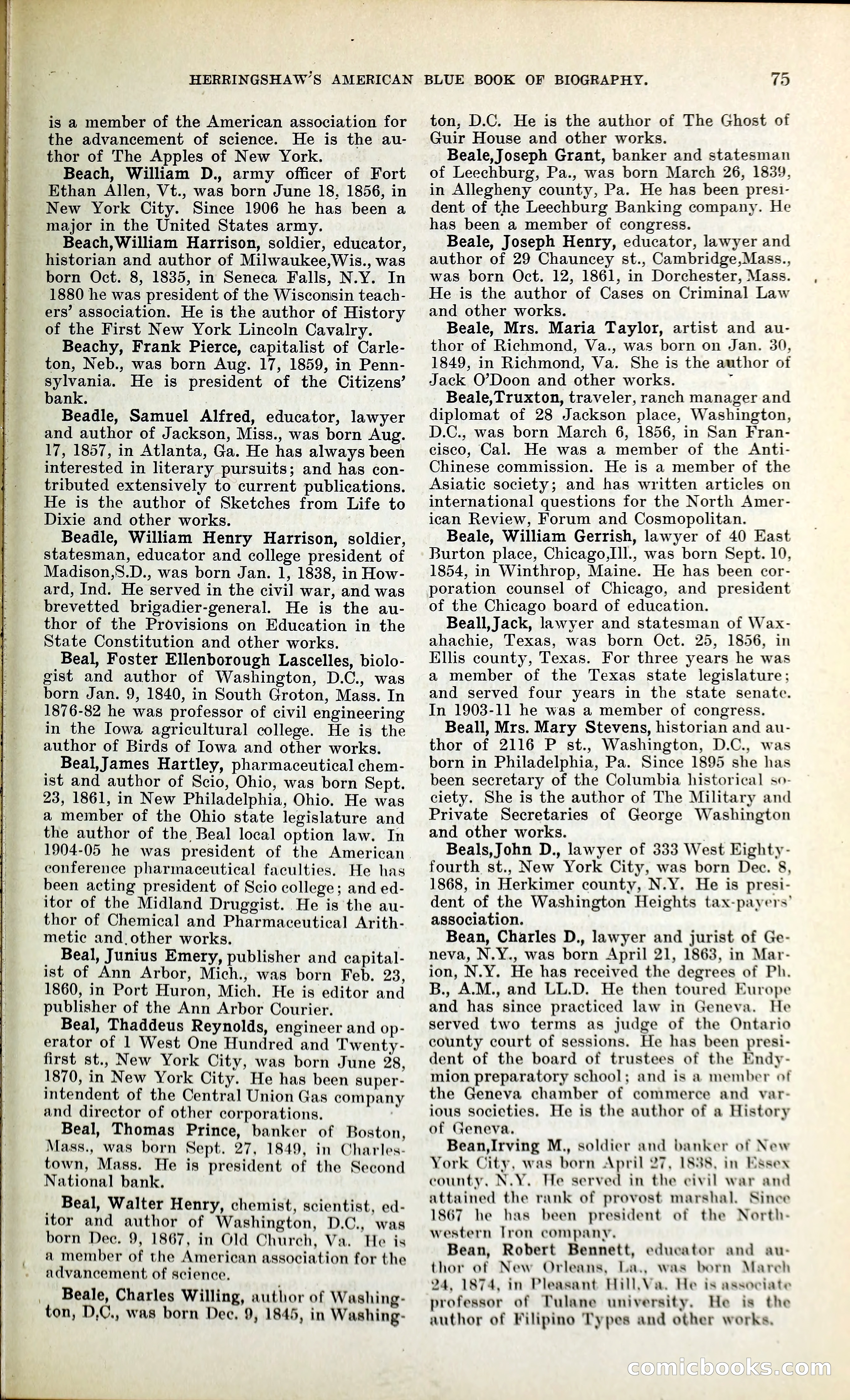 Herringshaw's American Blue Book of Biography — page 88 of 394