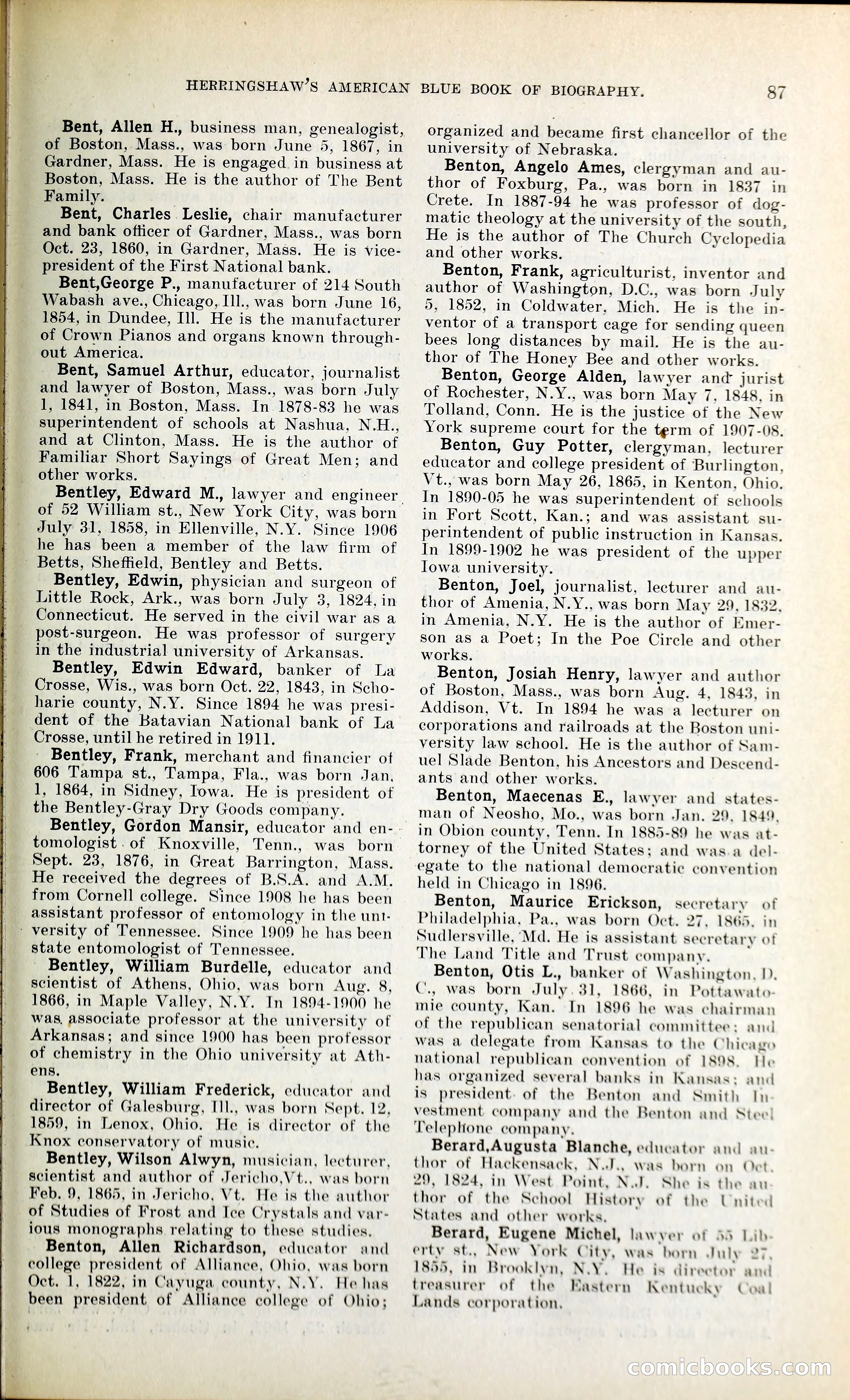 Herringshaw's American Blue Book of Biography — page 100 of 394