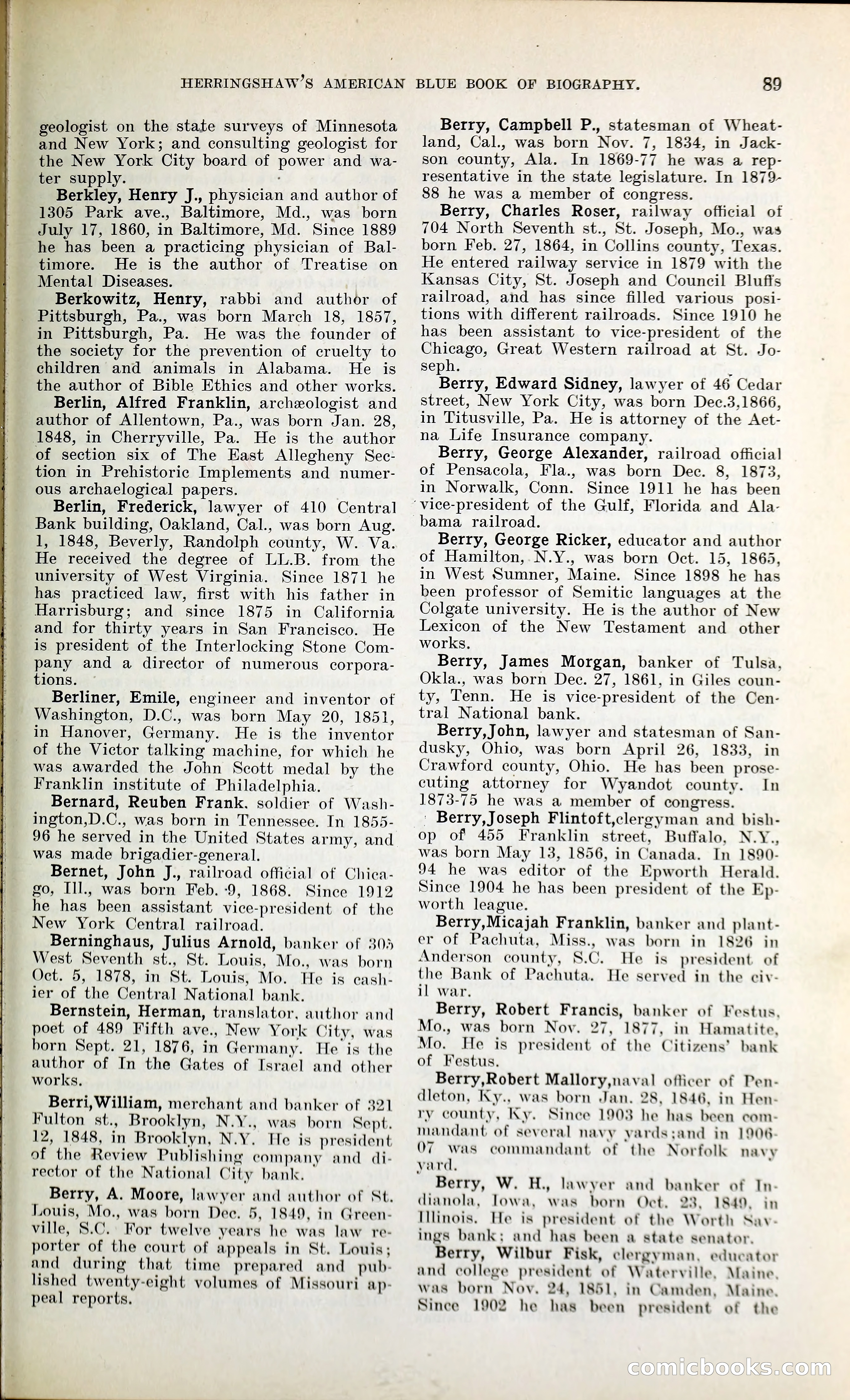 Herringshaw's American Blue Book of Biography — page 102 of 394
