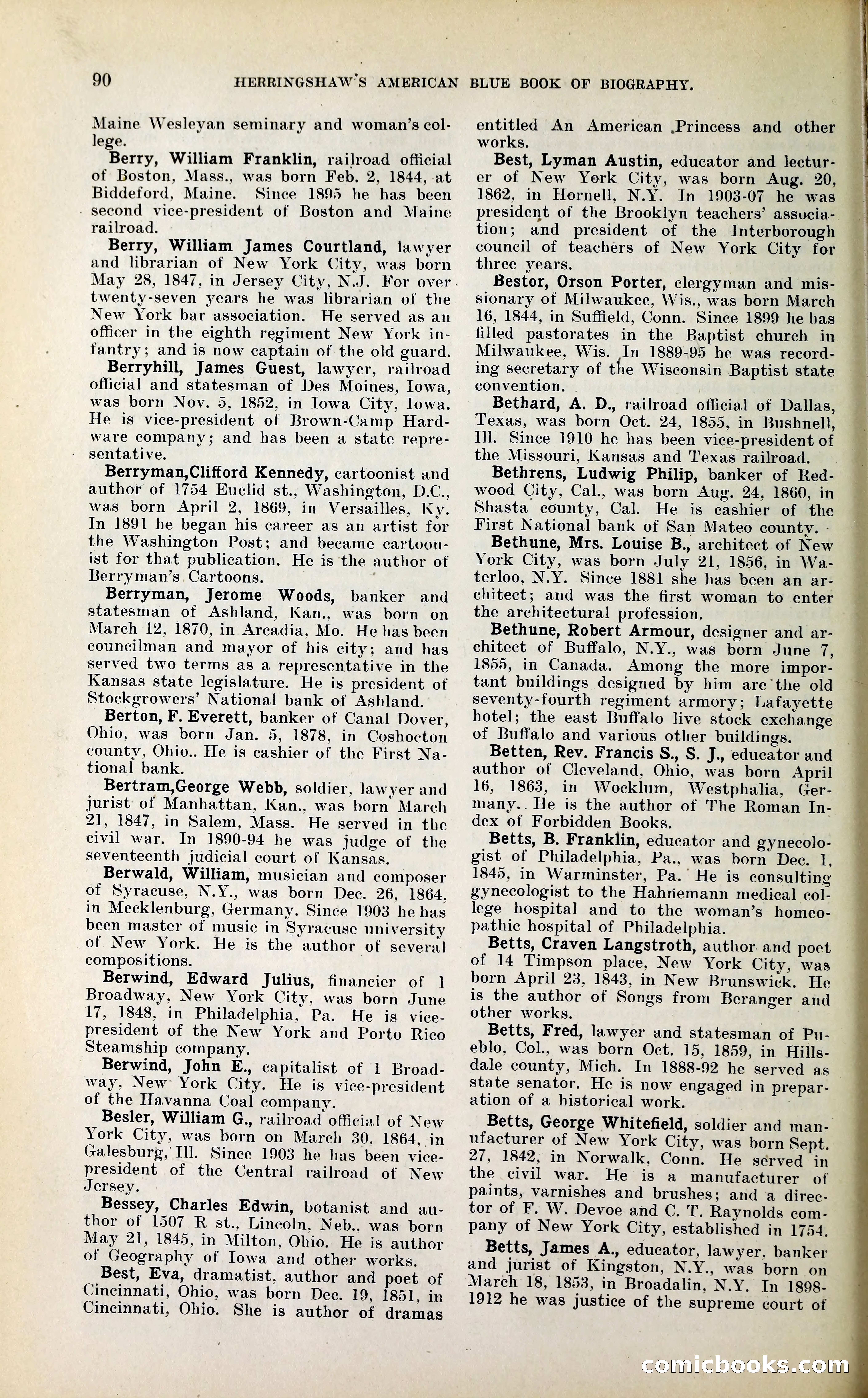 Herringshaw's American Blue Book of Biography — page 103 of 394