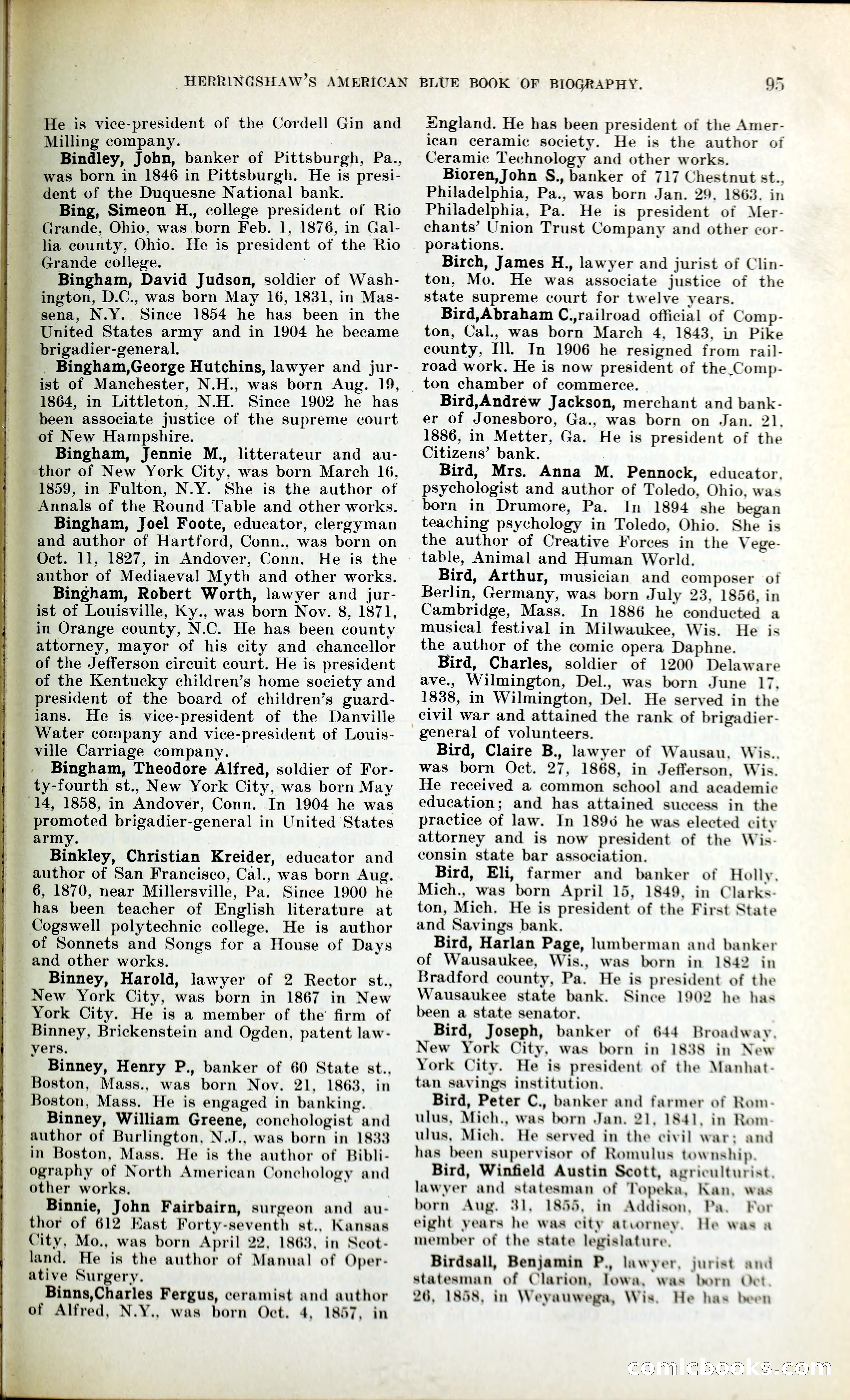 Herringshaw's American Blue Book of Biography — page 108 of 394