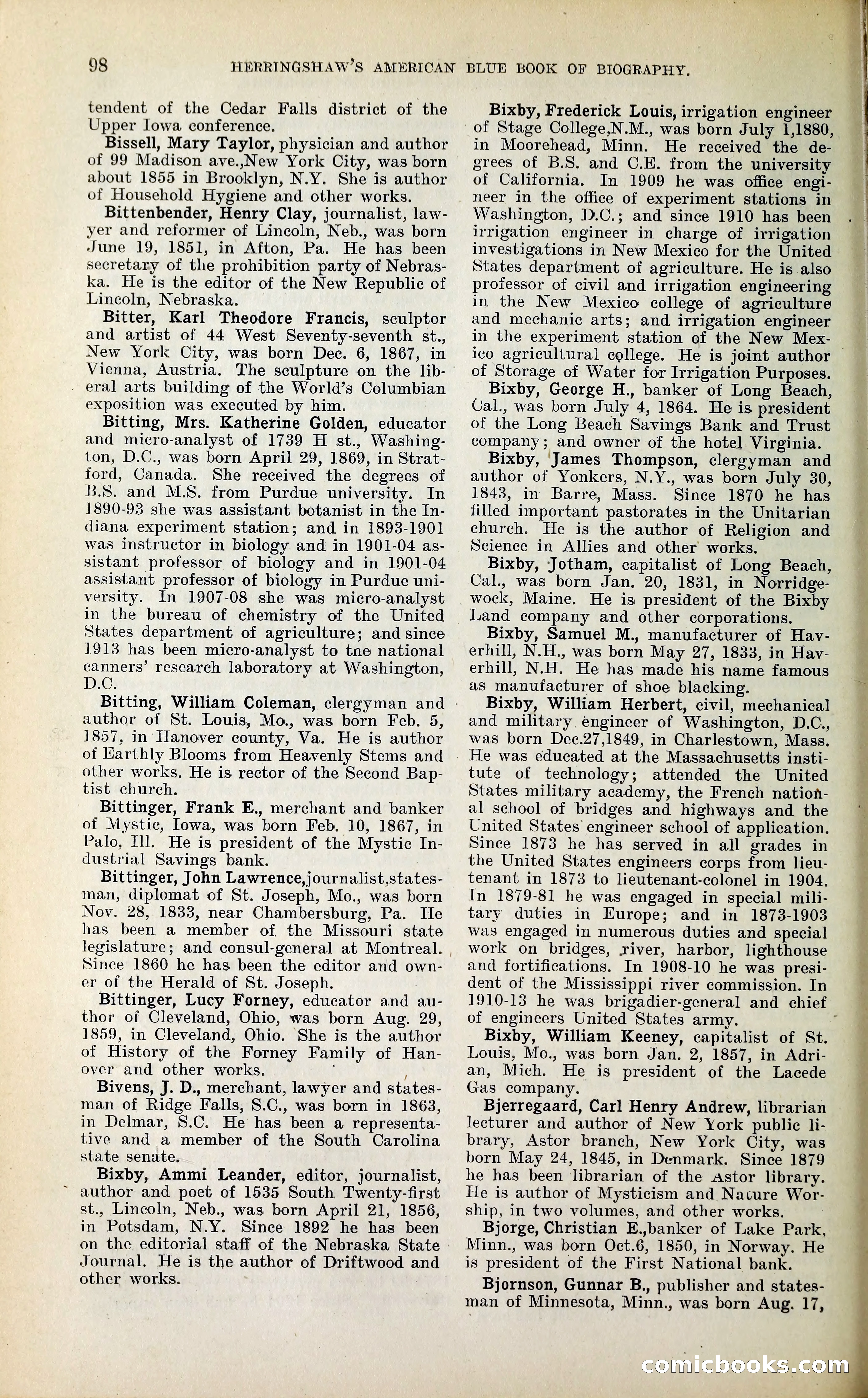 Herringshaw's American Blue Book of Biography — page 111 of 394