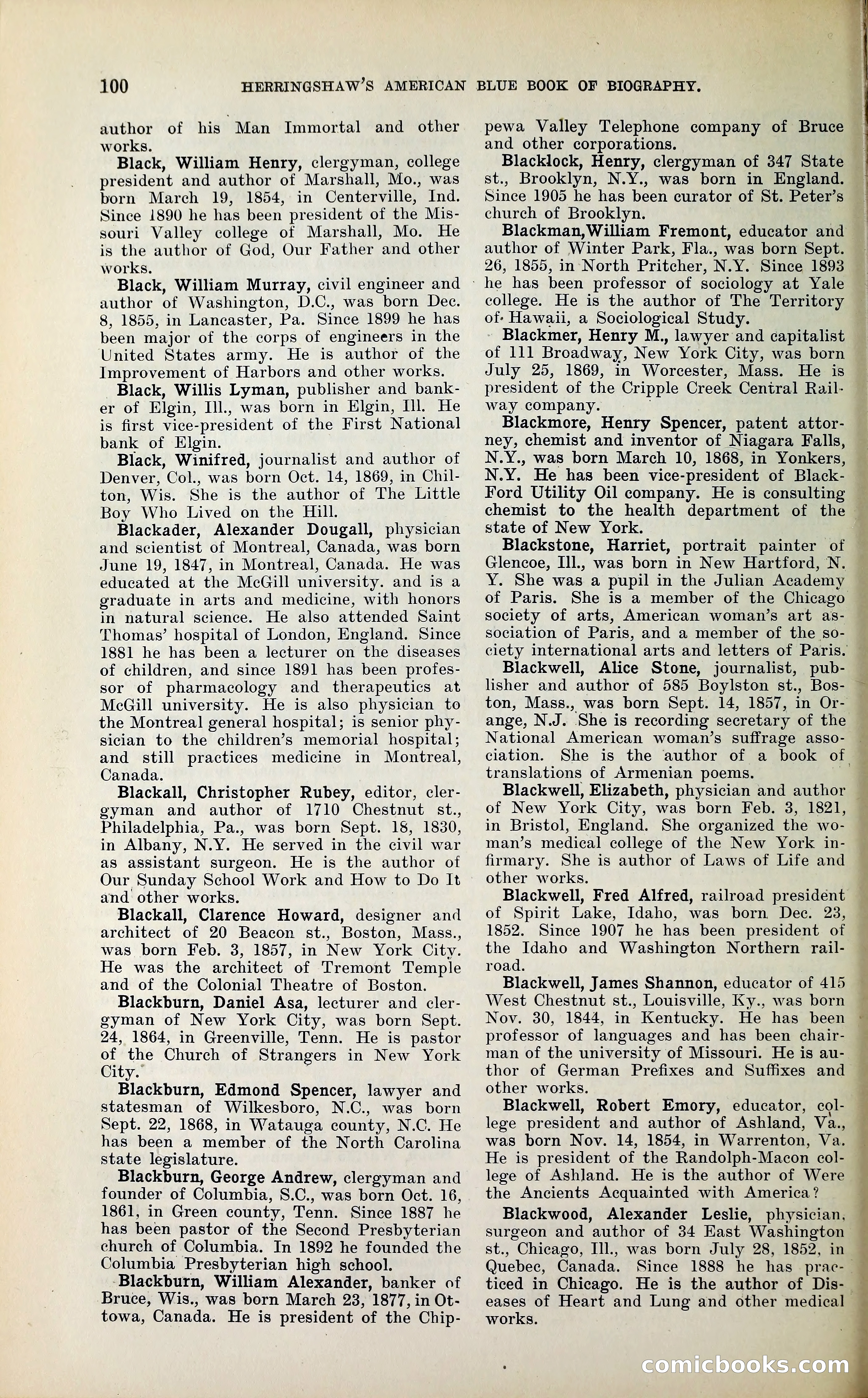 Herringshaw's American Blue Book of Biography — page 113 of 394