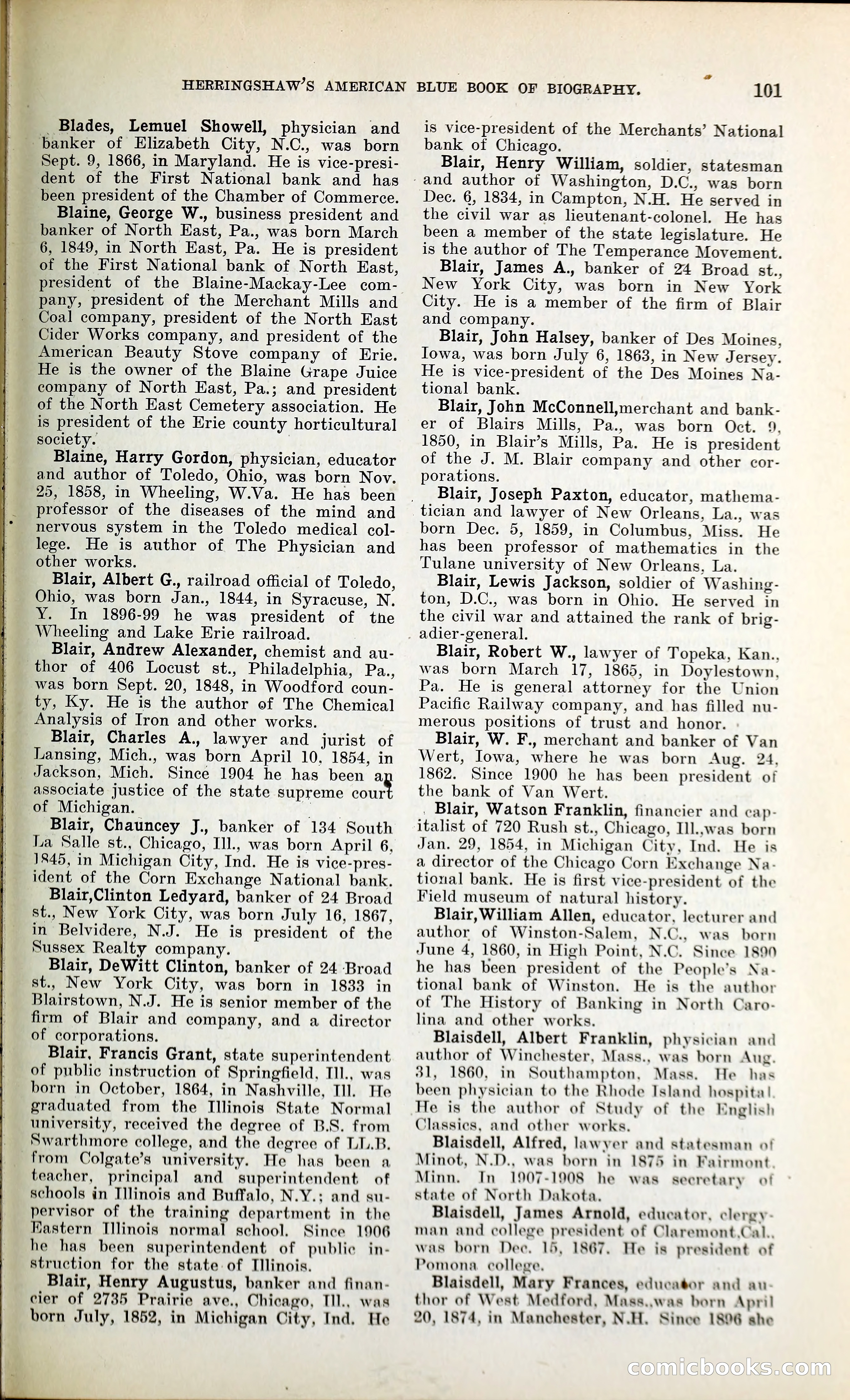 Herringshaw's American Blue Book of Biography — page 114 of 394
